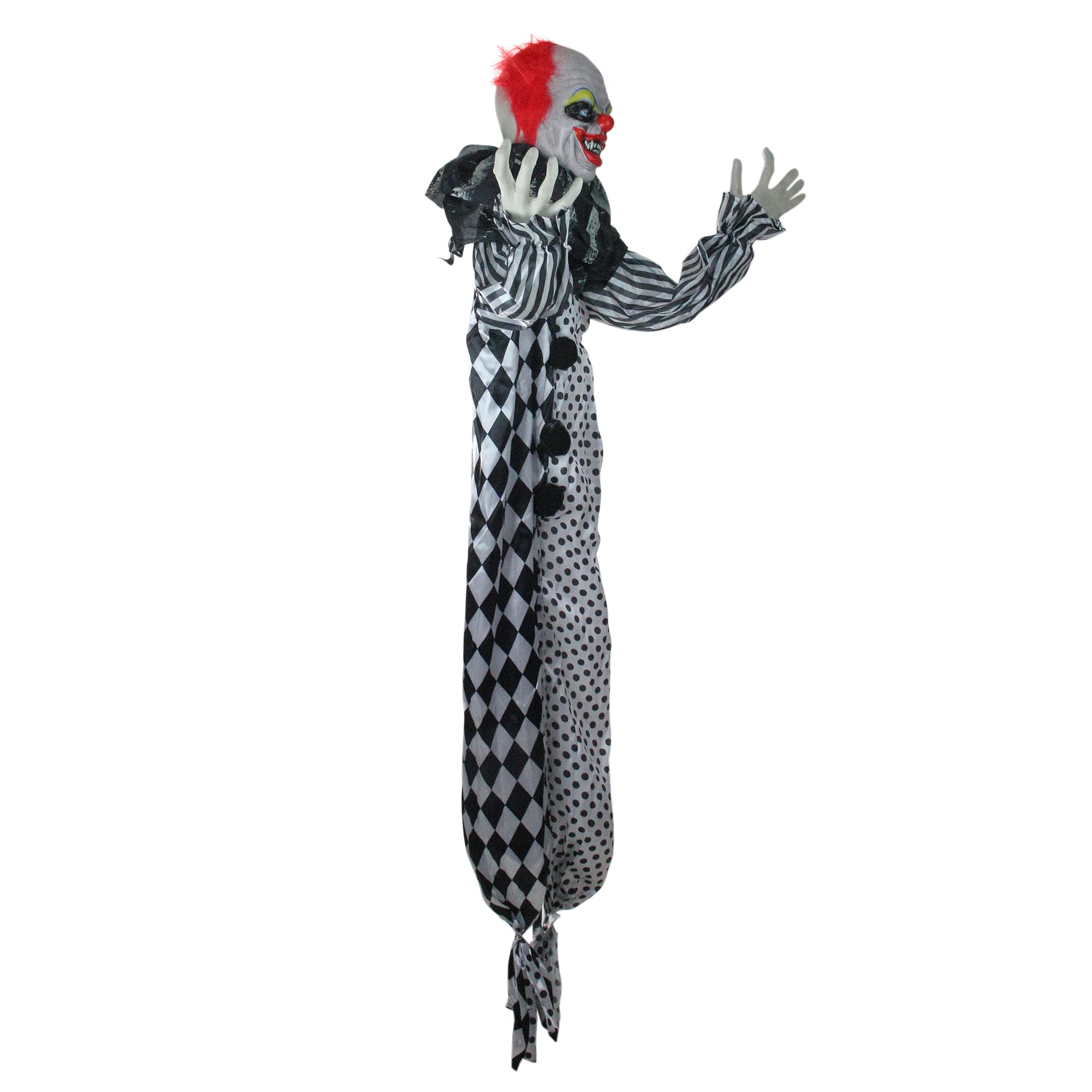 5.5ft. Animated Standing Clown with Glowing Eyes Halloween Decoration