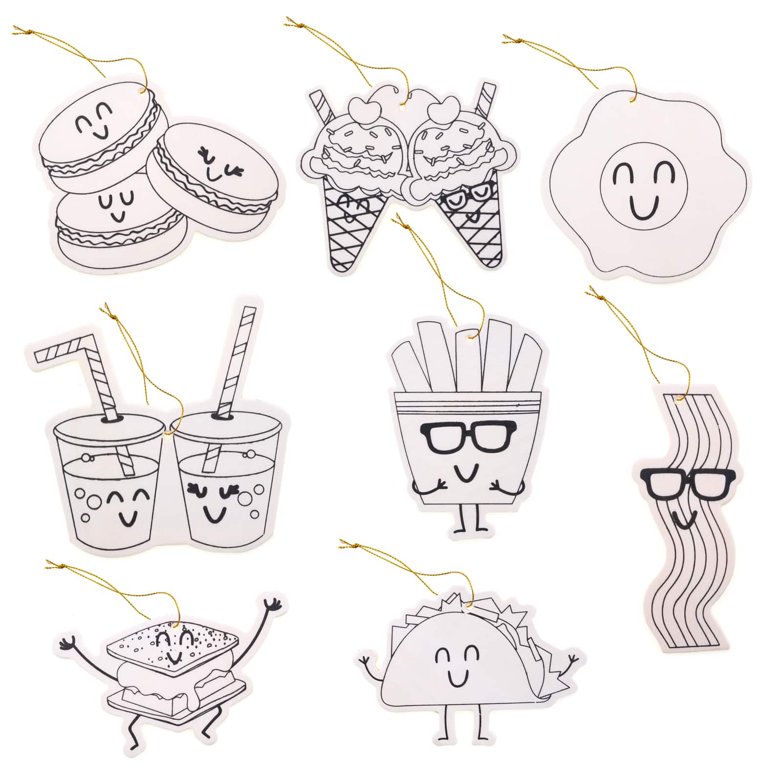 Food Colour-In Wood Ornaments by Creatology™