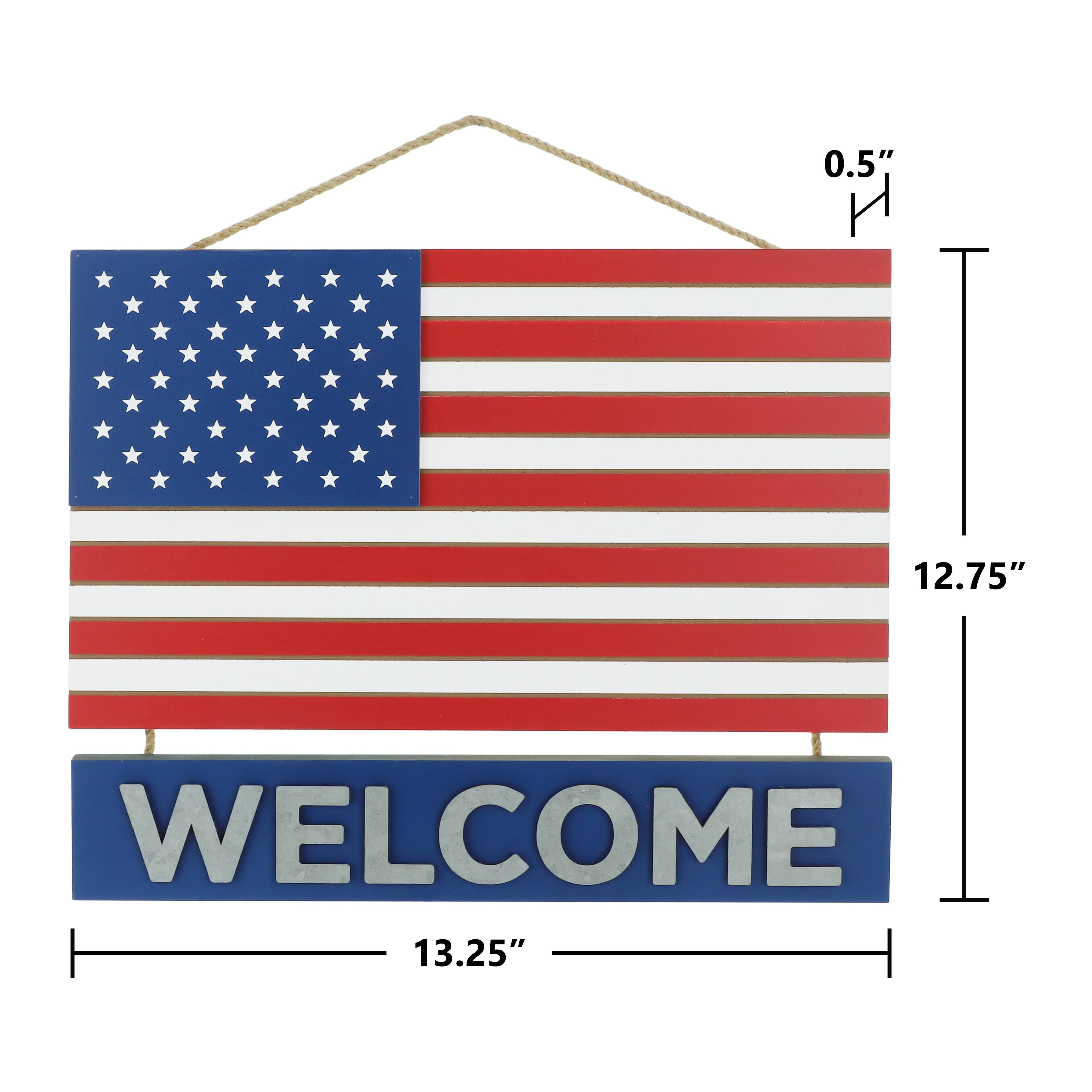 13.25&#x22; Welcome American Flag by Celebrate It&#x2122;