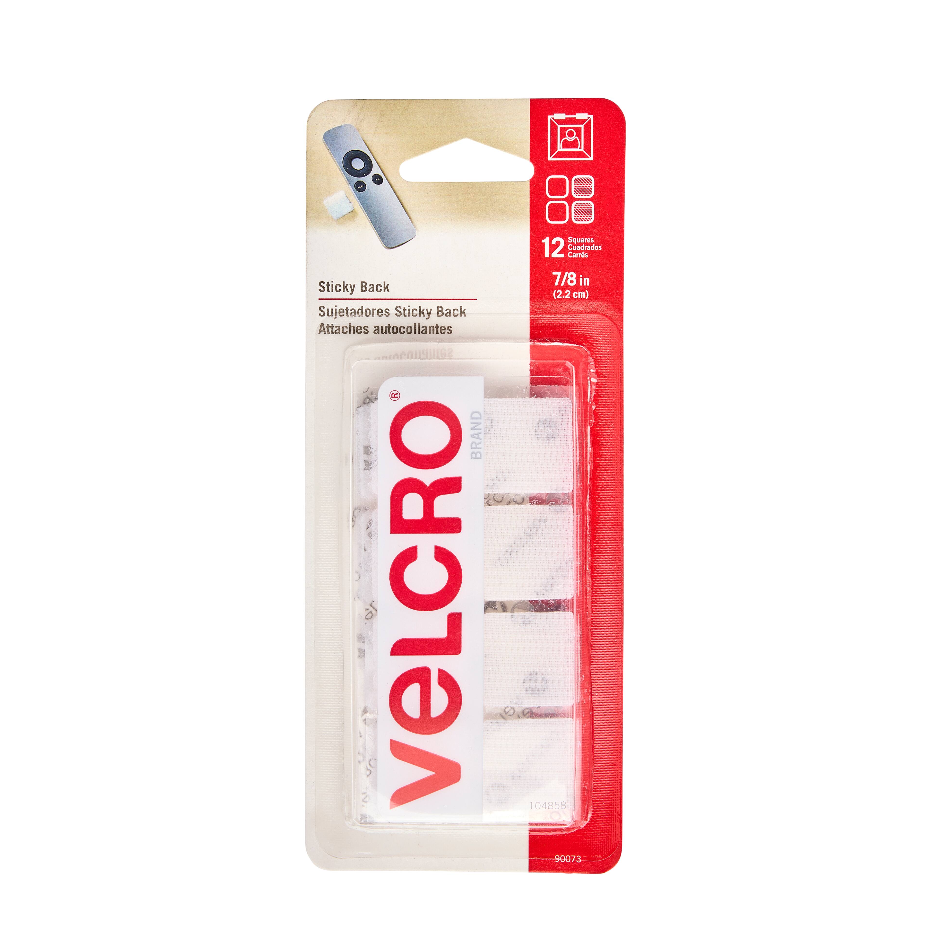 12 Packs: 12 ct. (144 total) VELCRO® Brand Sticky Back White Squares