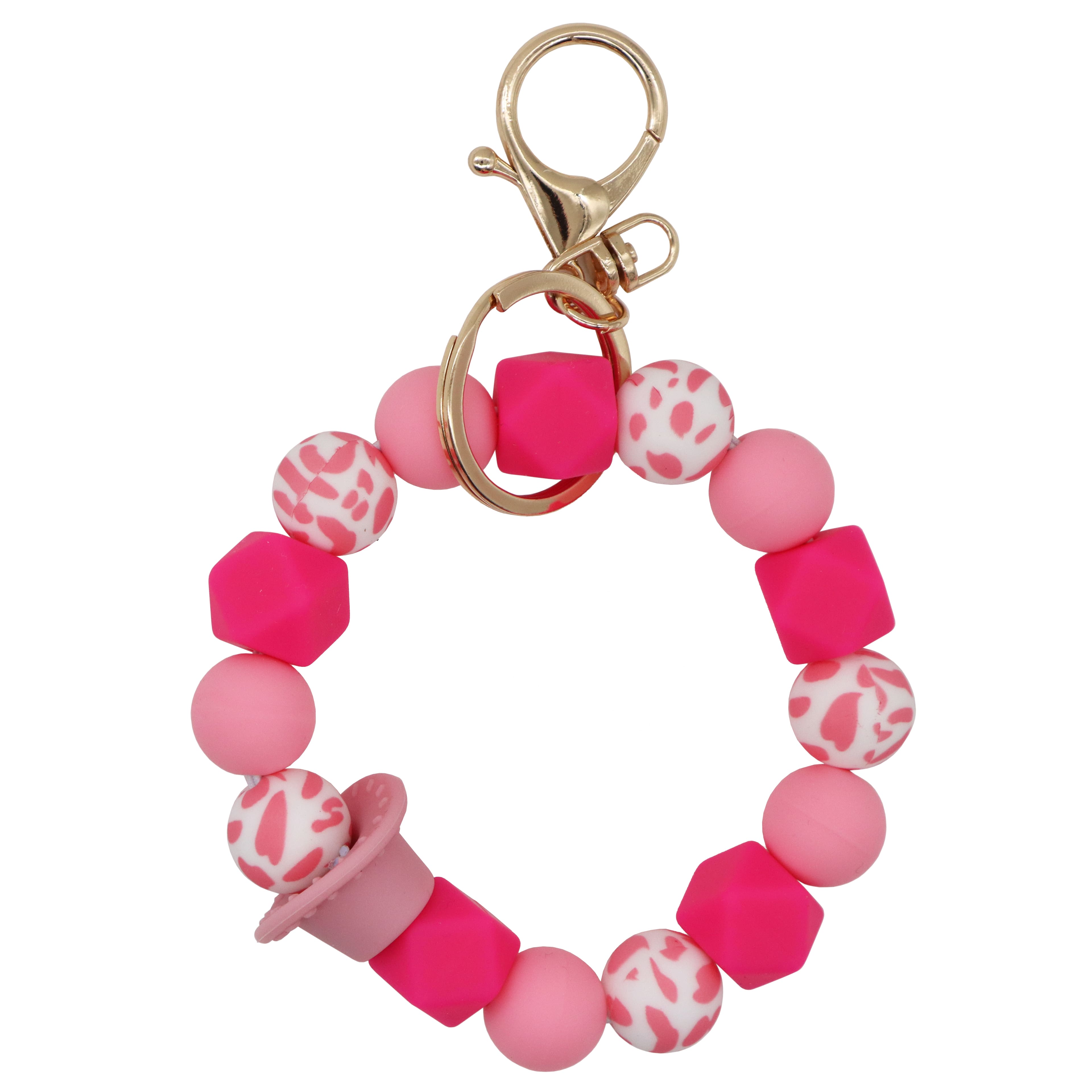 Assorted Silicone Bead Keychain, 1pc. by Fab Finds
