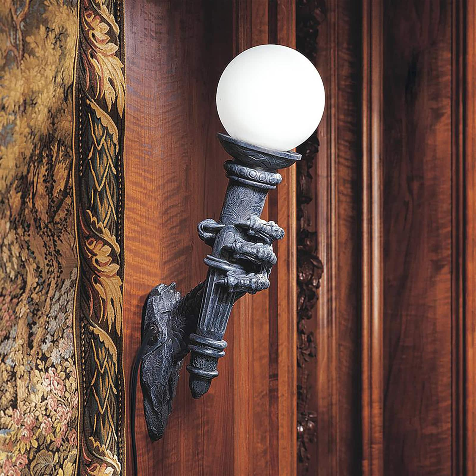 Design Toscano 2ft. Blackfriar&#x27;s Gate Wall Torchiere Lamp