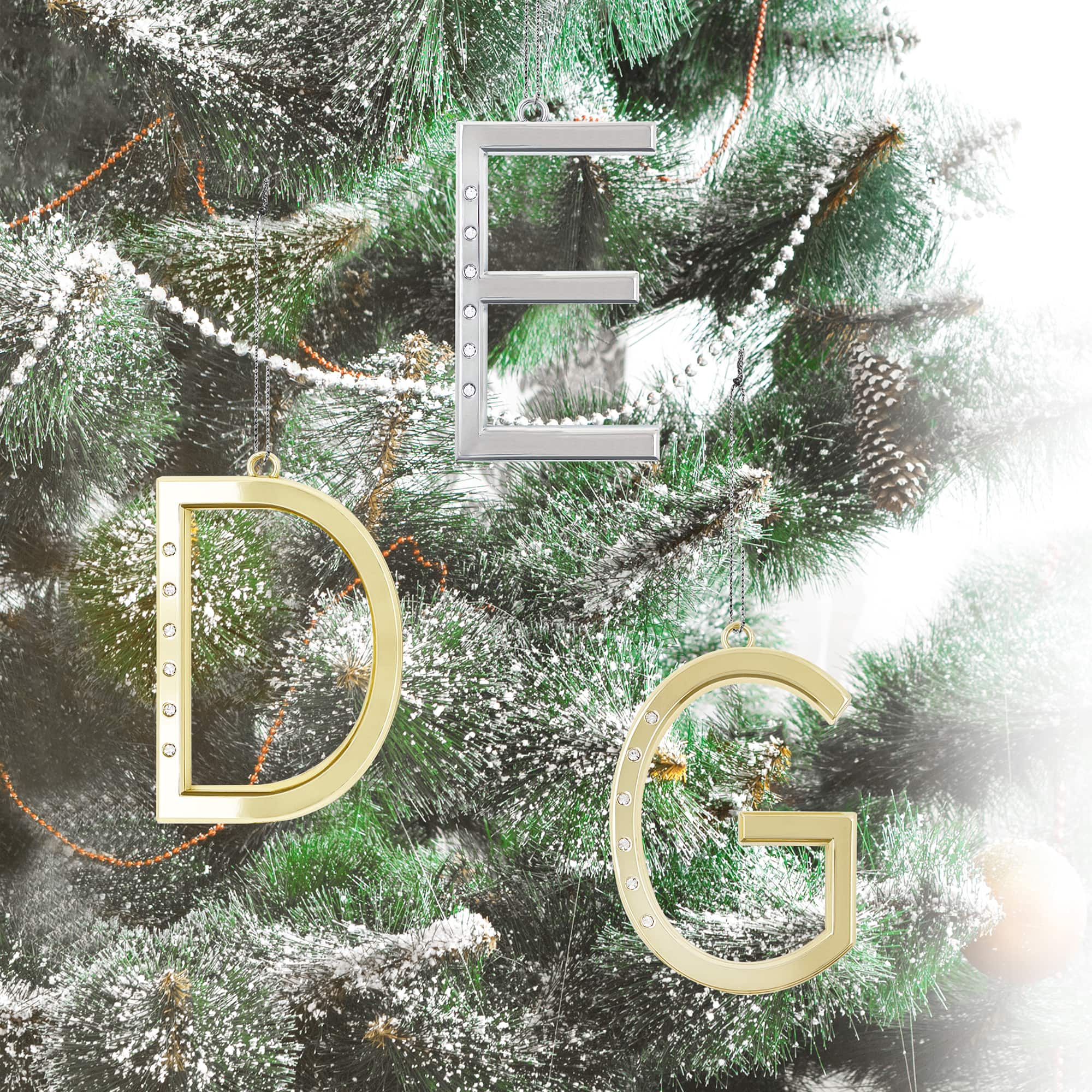 Metal Monogram Ornament with Rhinestones by Ashland®