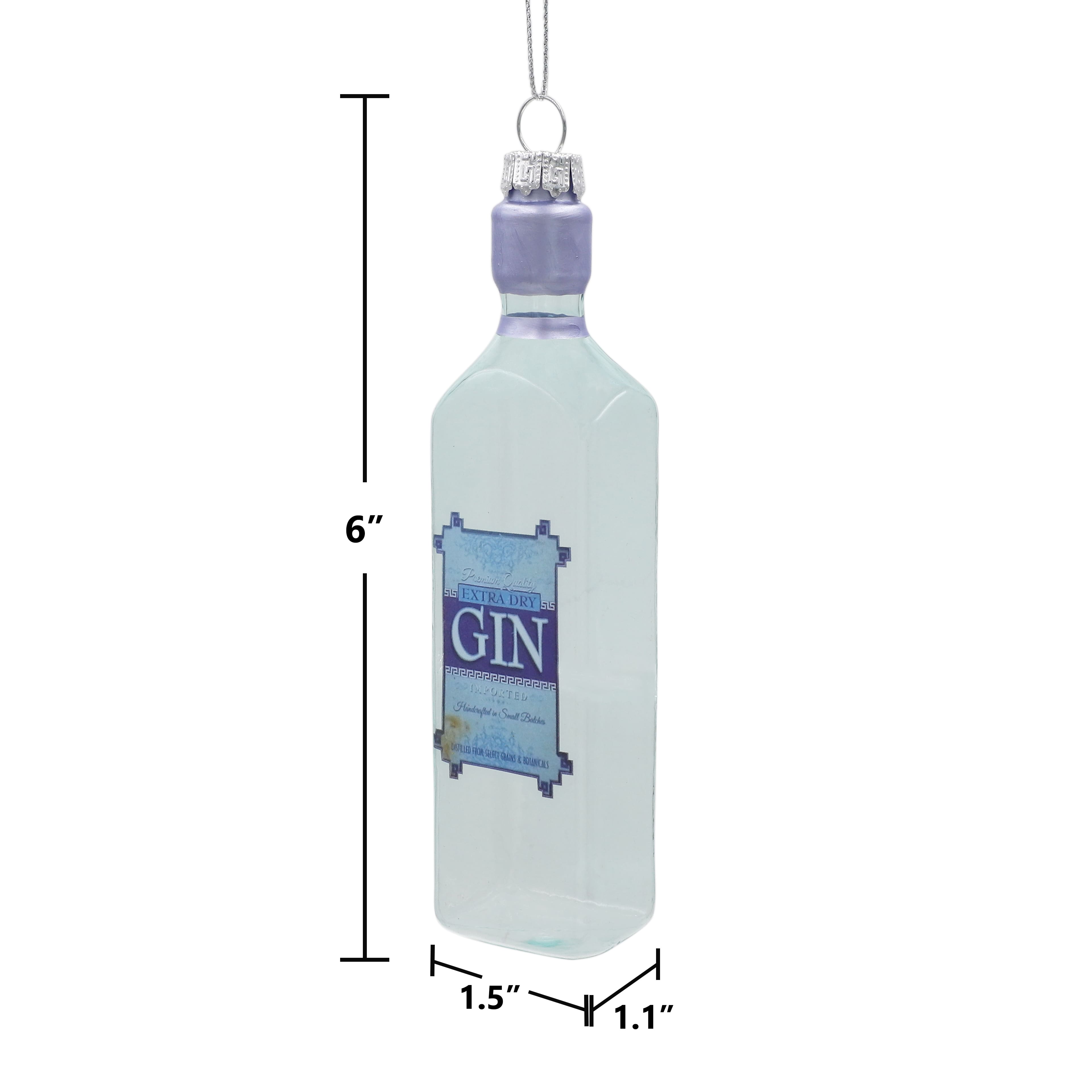 6&#x22; Gin Bottle Glass Ornament by Ashland&#xAE;