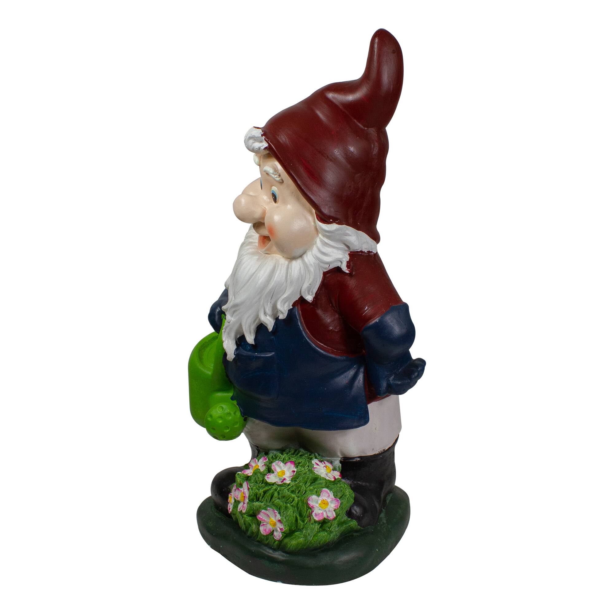 20" Gardener Gnome with Watering Can Outdoor Garden Statue