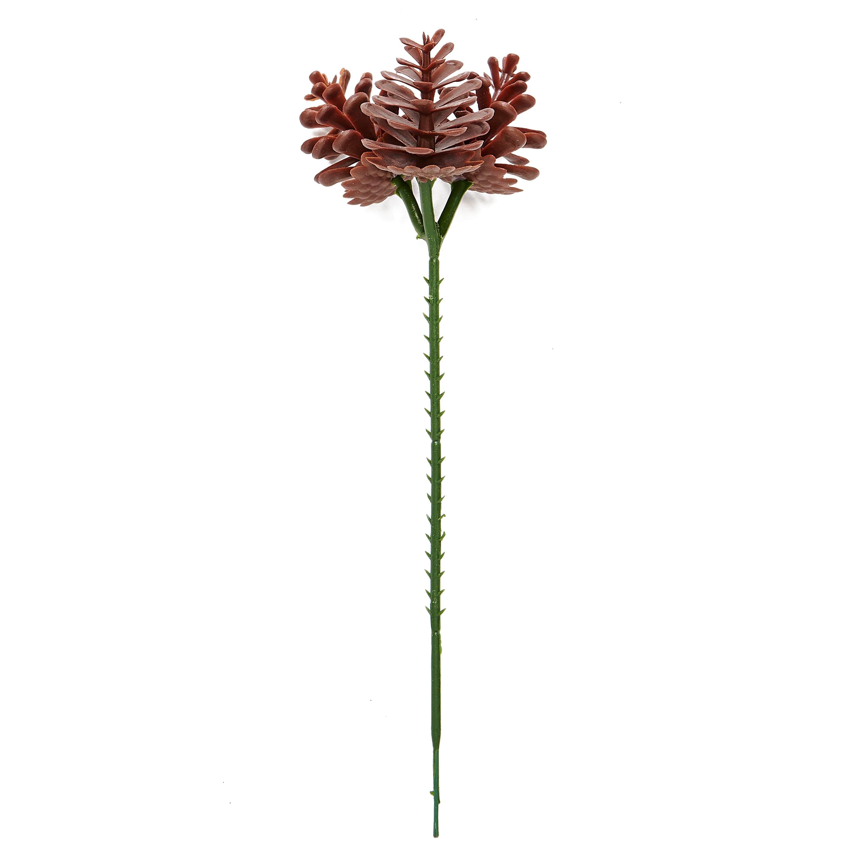 8" Plastic Pinecone Christmas Picks, 24ct