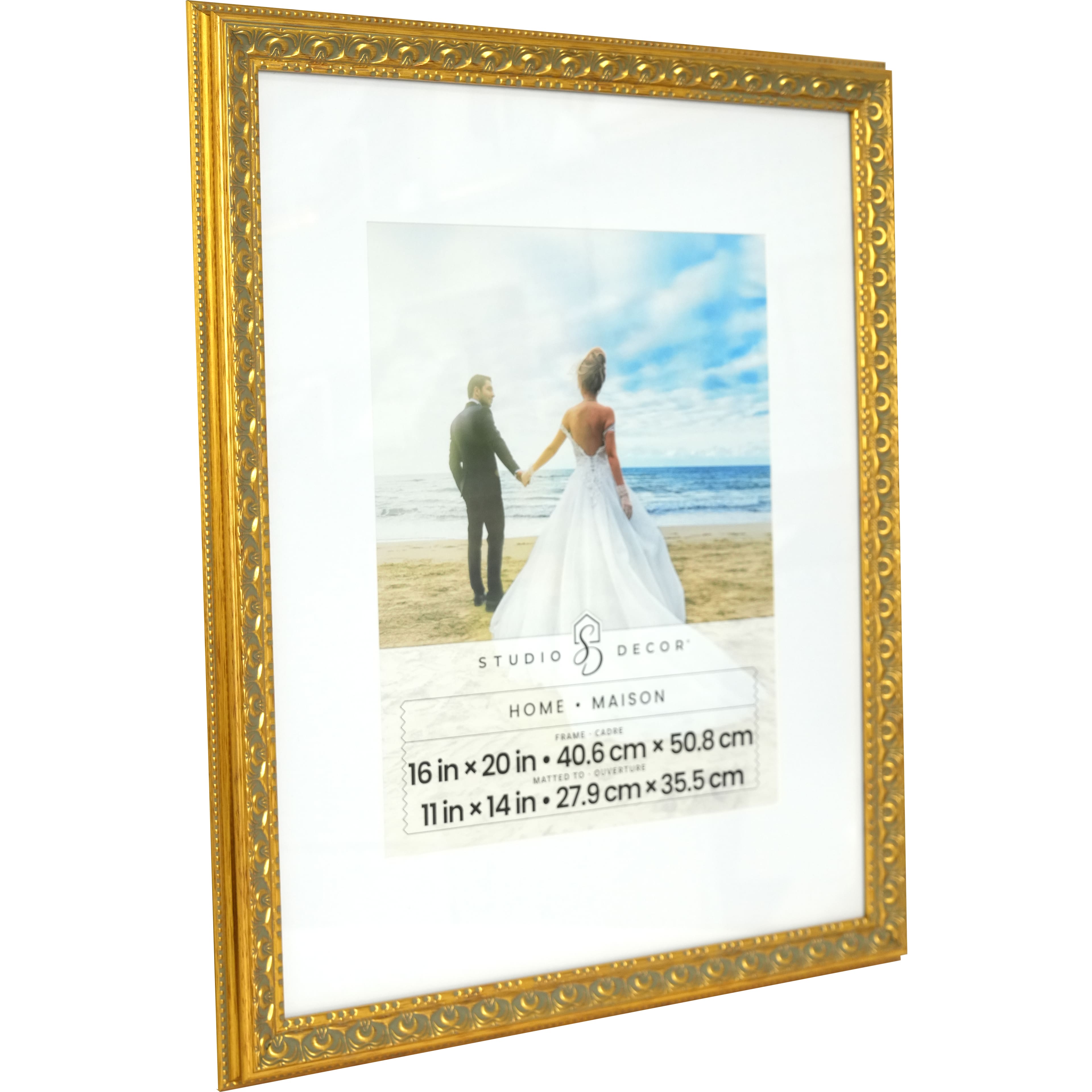 Home Gold Ornate Frame with Mat by Studio D&#xE9;cor&#xAE;