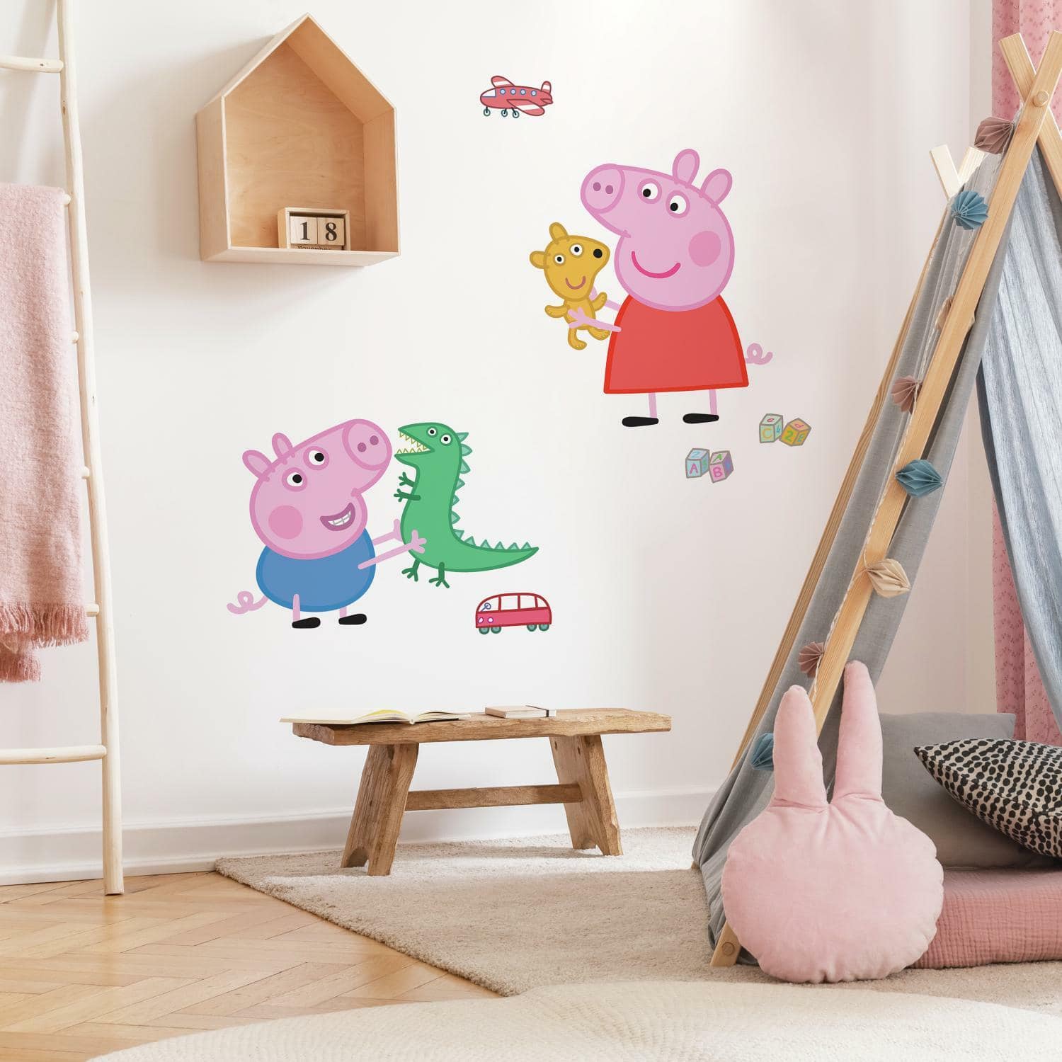 RoomMates Peppa Pig Playtime Peel & Stick Giant Wall Decals