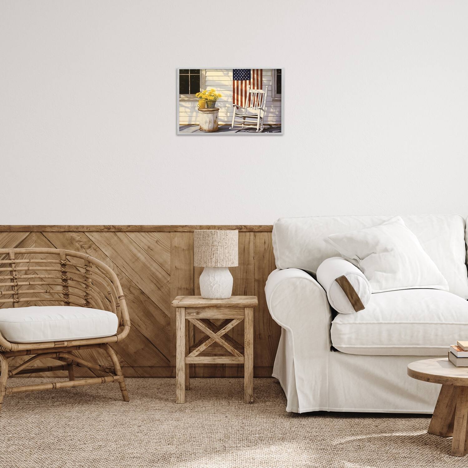 Stupell Industries Americana Deco Scene Framed Giclee Art