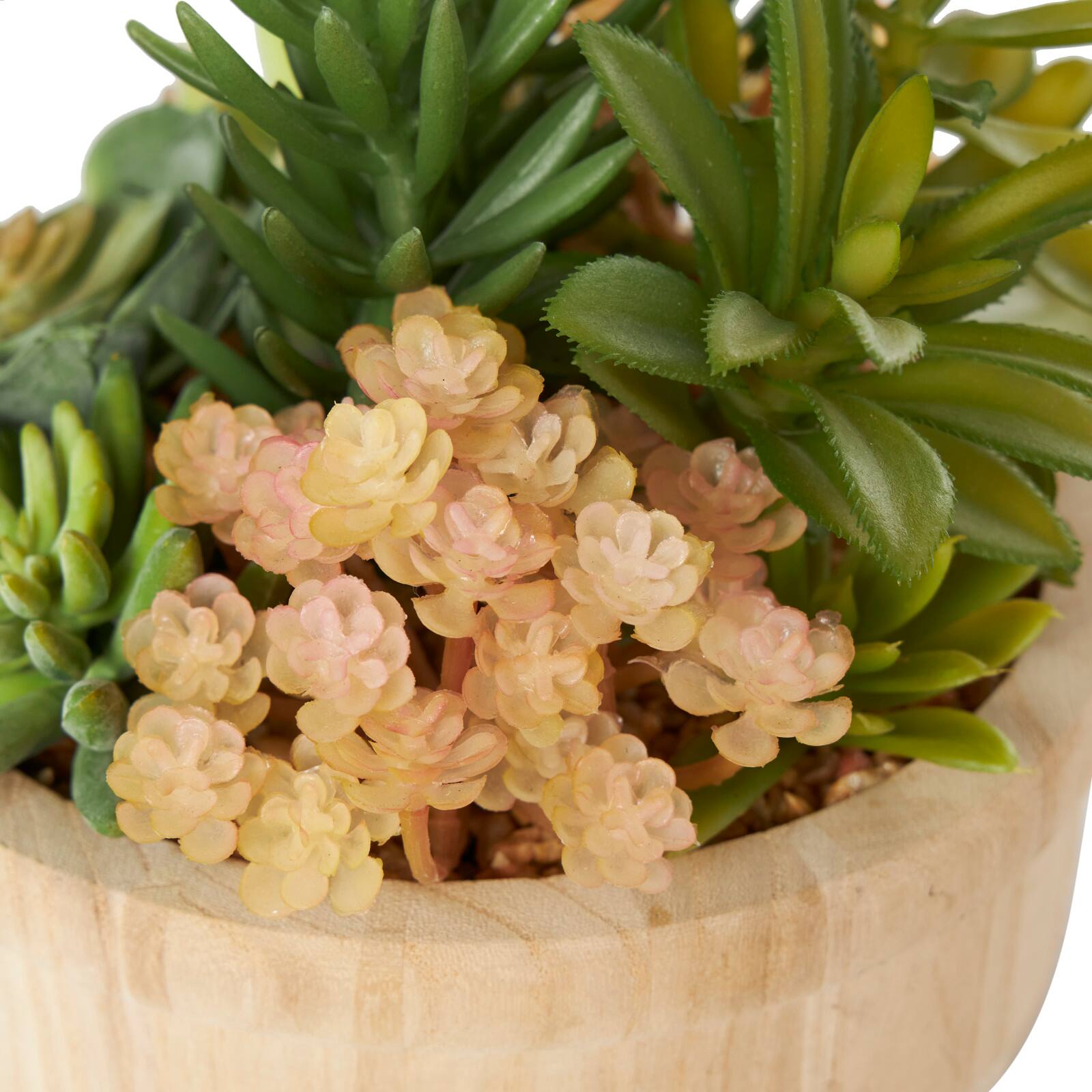 7&#x22; Succulent Artificial Plant with Natural Pot