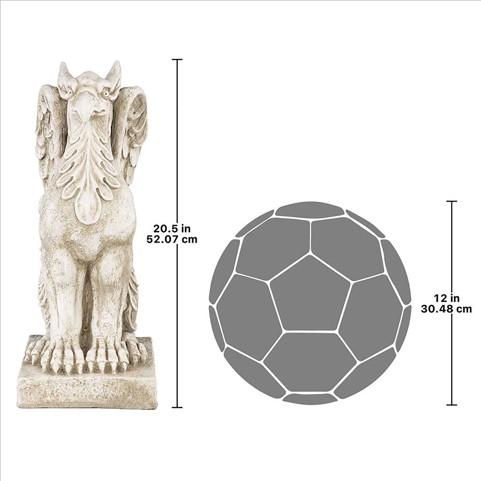 Design Toscano 20.5" The Gryphon Sentinel of Guildford Court Statues, 2ct.