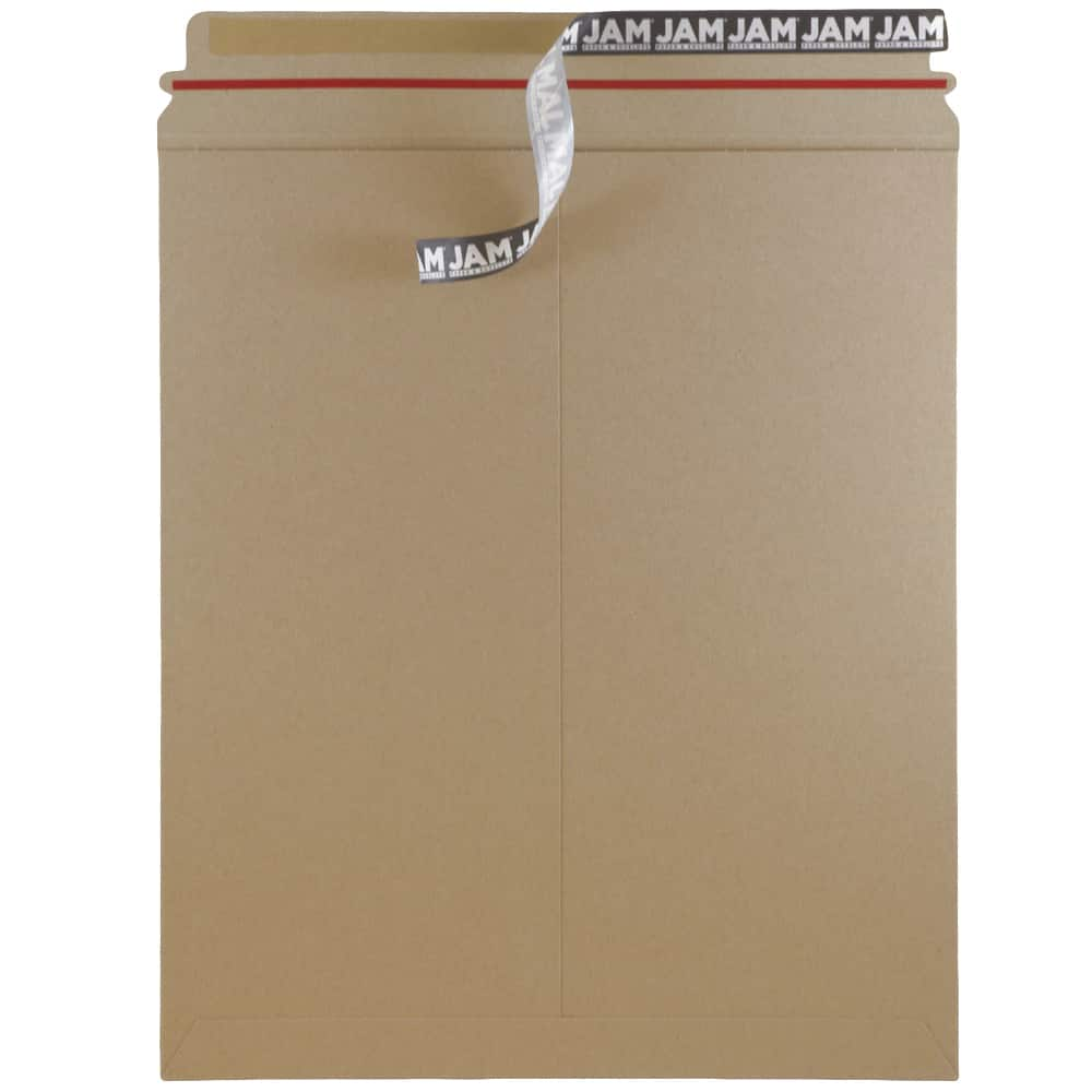 JAM Paper 12.75&#x22; x 15&#x22; Brown Kraft Flat Photo Mailer Peel &#x26; Seal Closure Envelopes, 6ct.