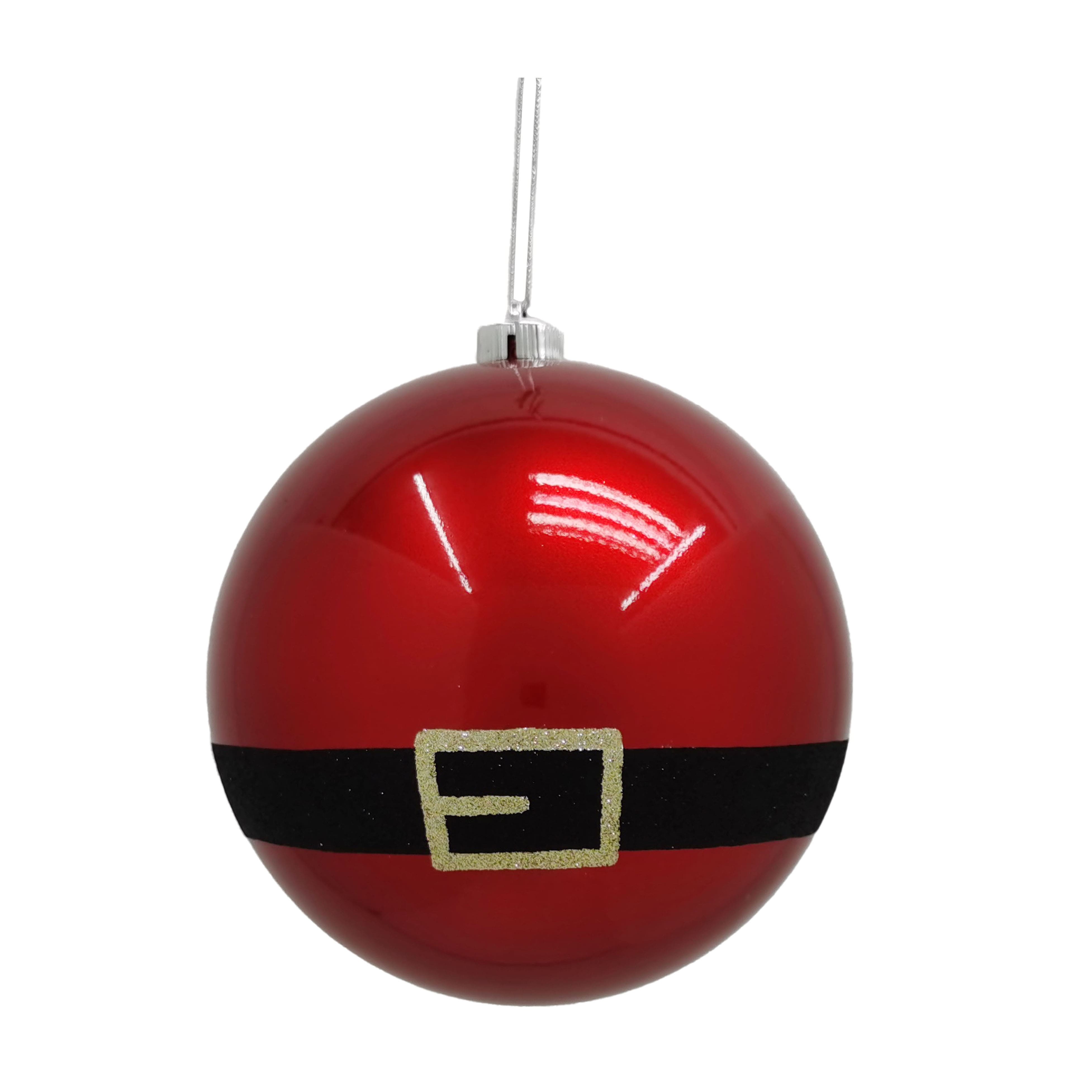 7.75&#x22; Jumbo Red Santa Belt Shatterproof Ball Ornament by Ashland&#xAE;