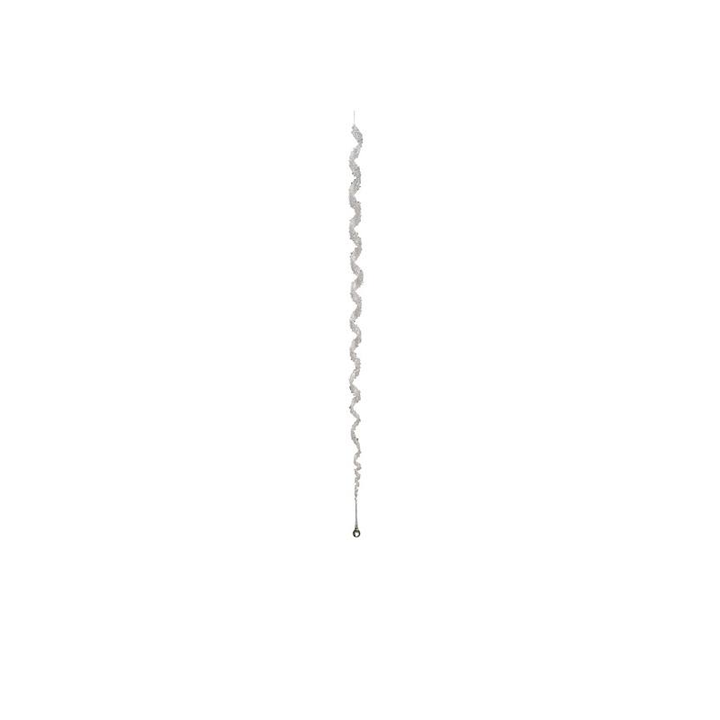 43&#x22; Clear Elegant Spiral Winter Icicle Drop Ornament