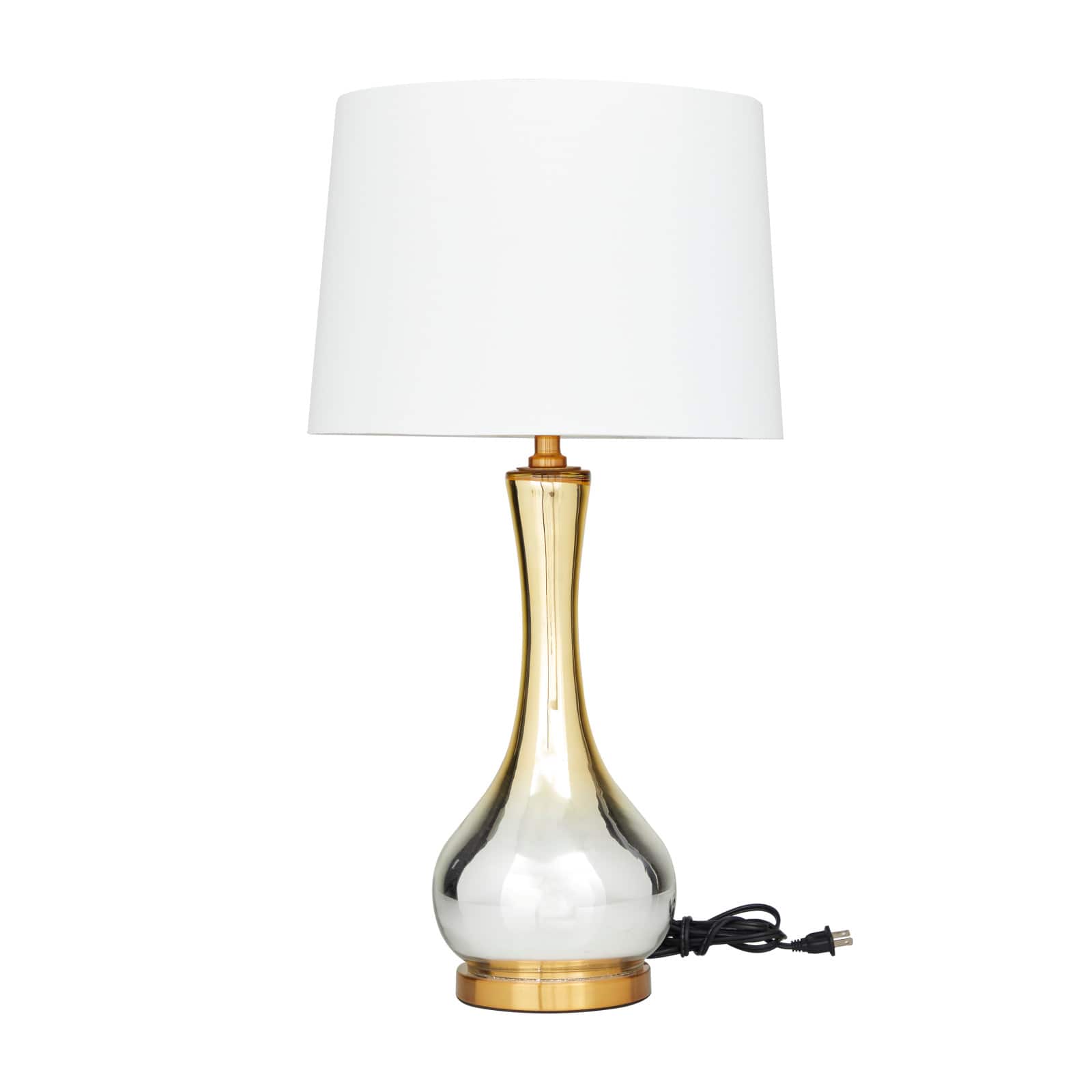 Gold Glass Glam Accent Lamp, 15&#x22; x 15&#x22; x 27&#x22;