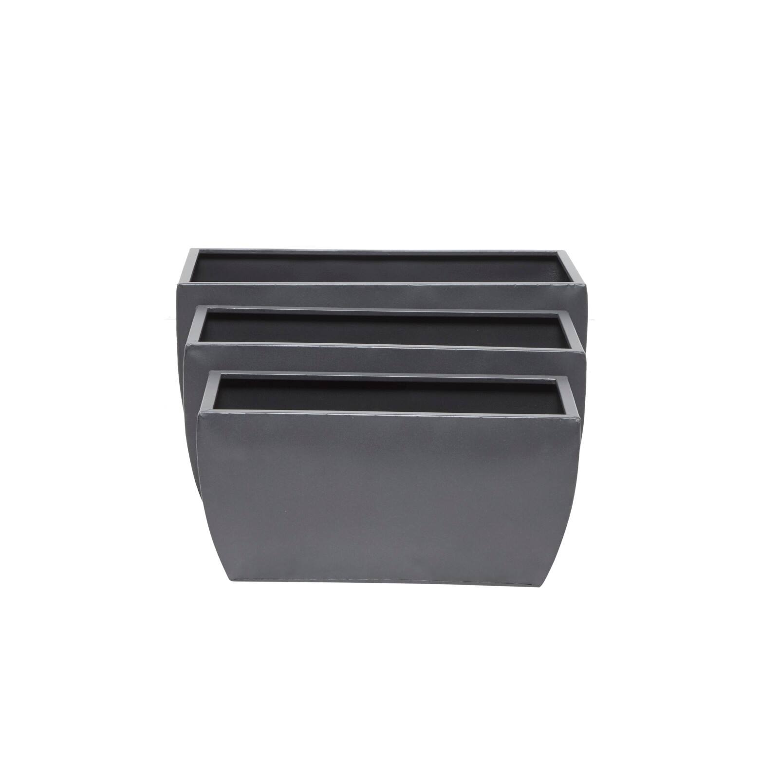 Grey Modern Planter, Set of 3&#x22; 20&#x22;, 18&#x22;, 16&#x22;