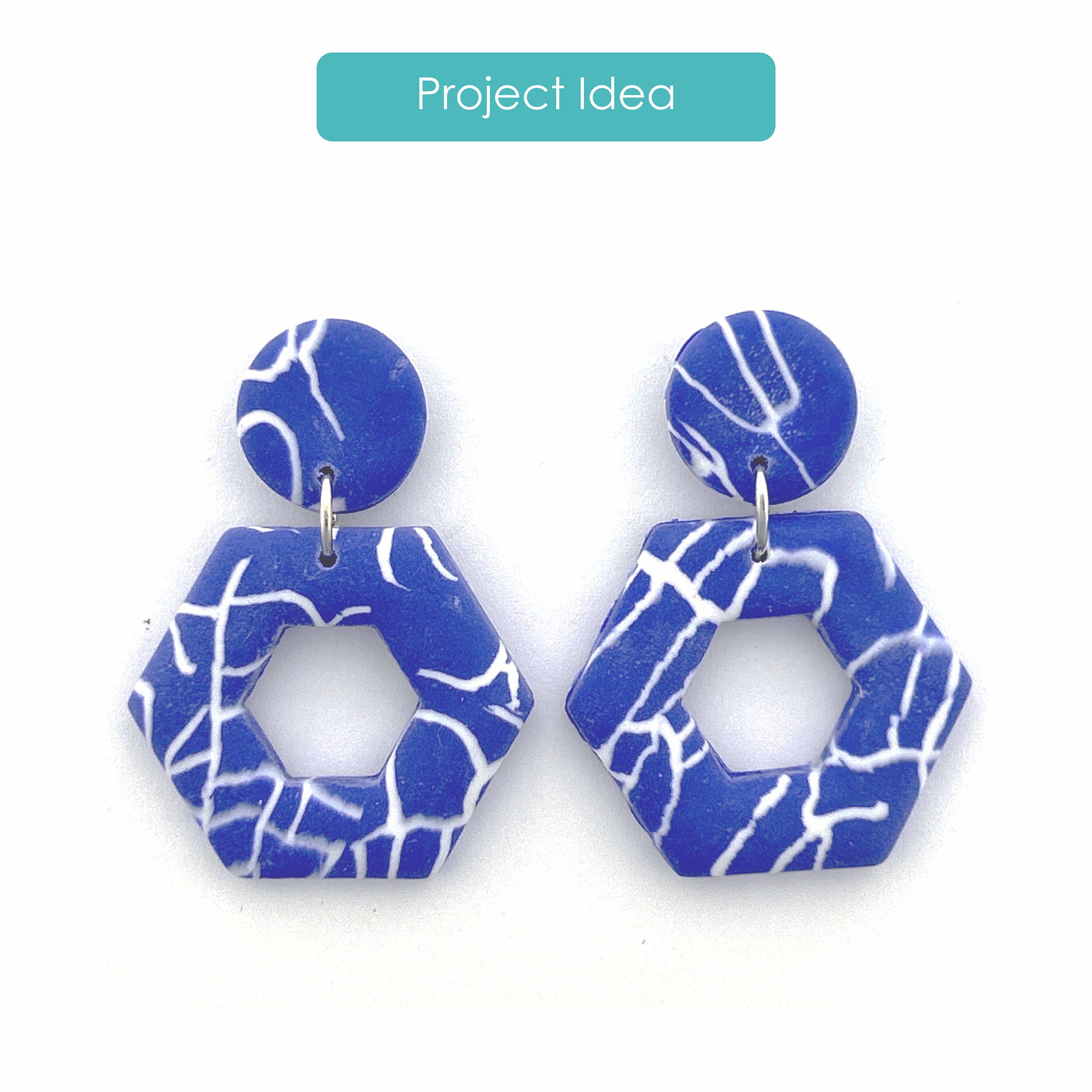 Blue Doodle Oven Bake Polymer Clay by Bead Landing&#x2122;