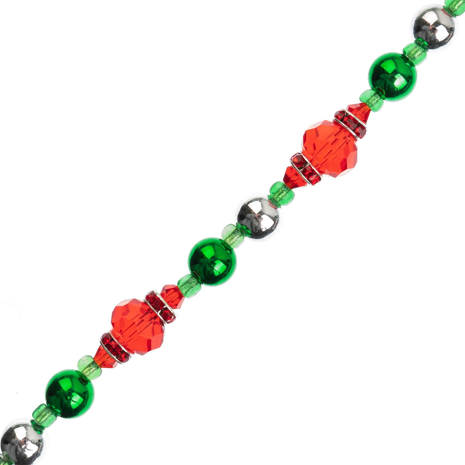 Crystal Lane DIY Holiday Christmas 7" Designer Crystal Glass Bead Strand