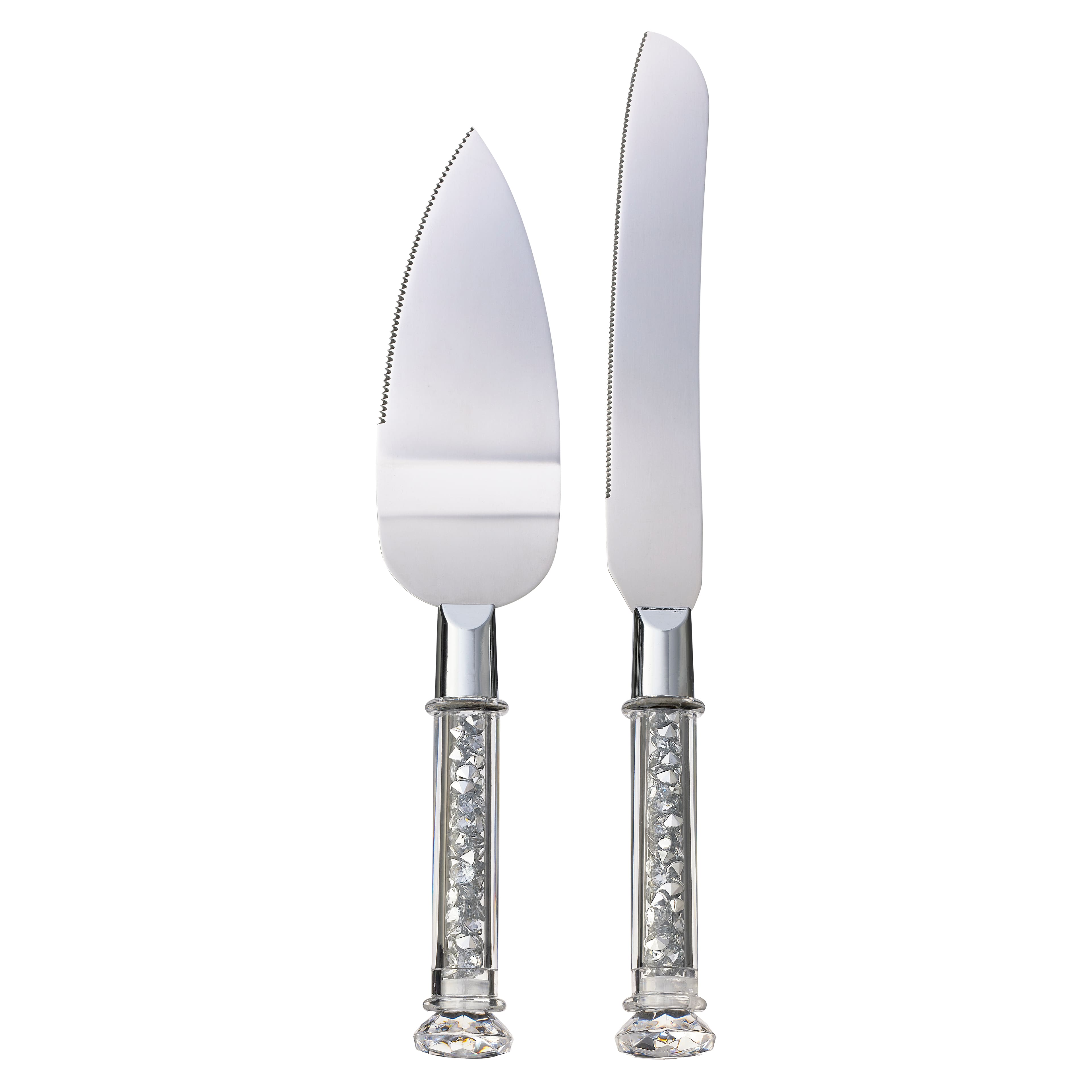2 Set  Stainless Steel Knife and Server Party Favors With Handle