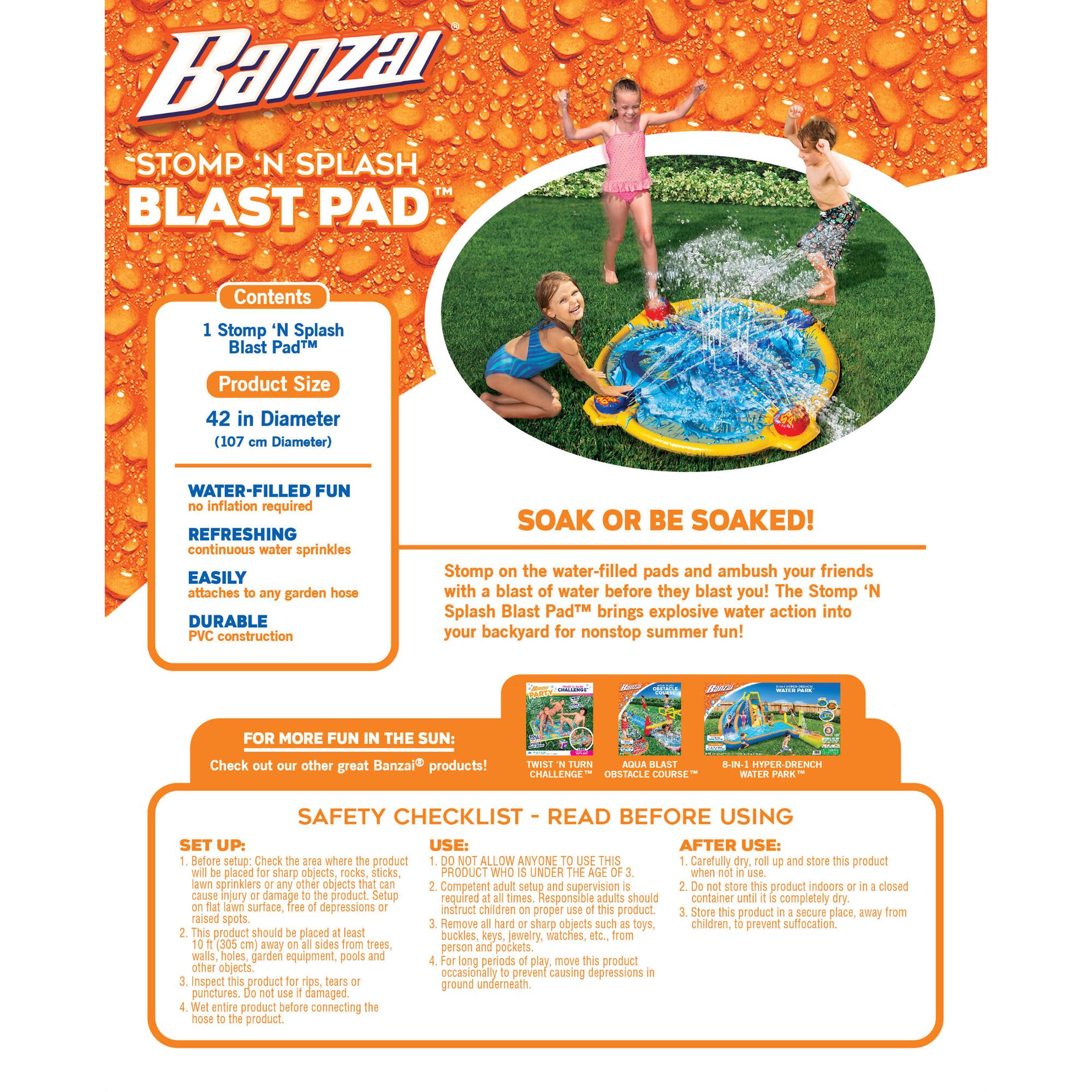 Banzai&#xAE; 42&#x27;&#x27; Stomp &#x27;N Splash Blast Pad&#x2122;