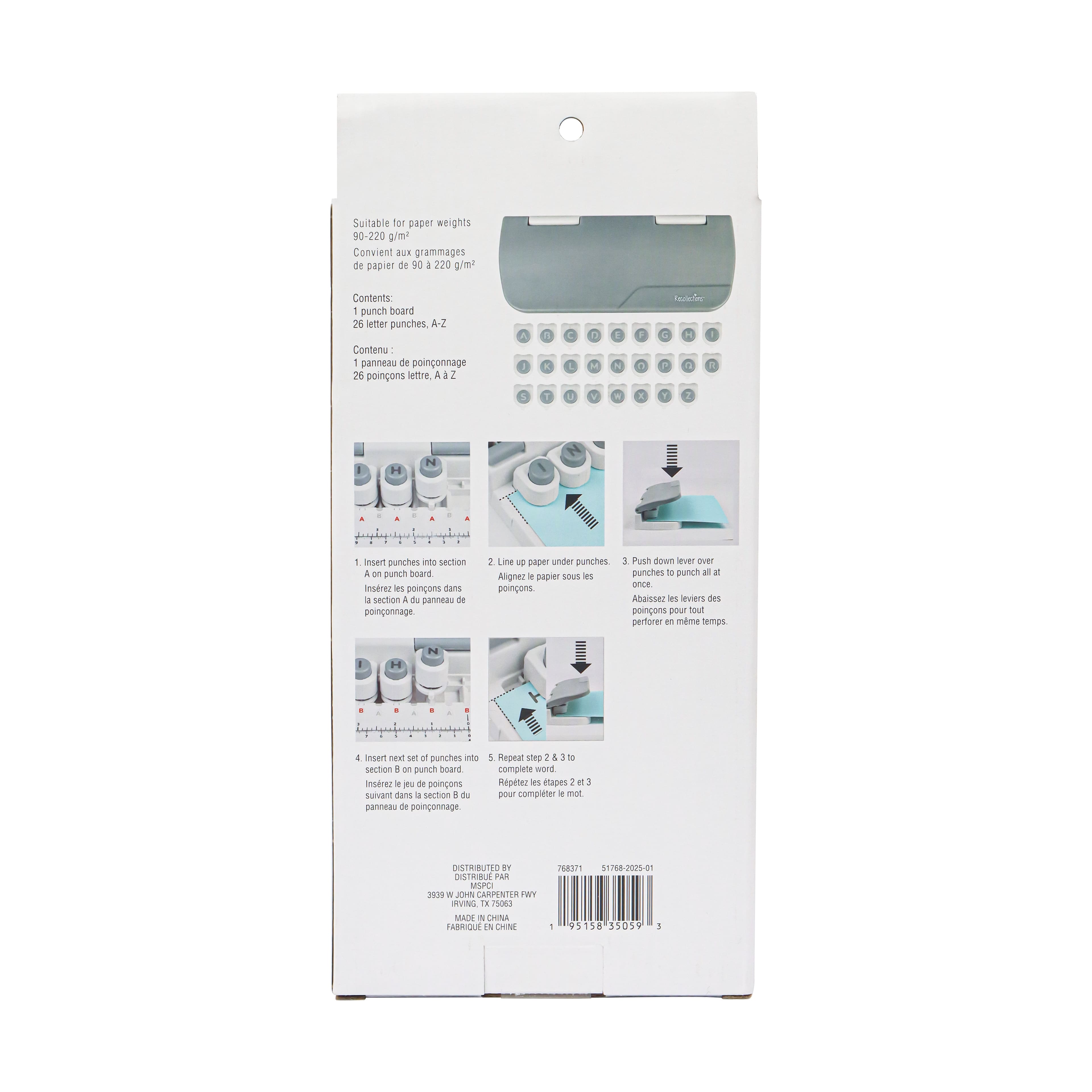 6 Pack: Alphabet Punch Board Set by Recollections™