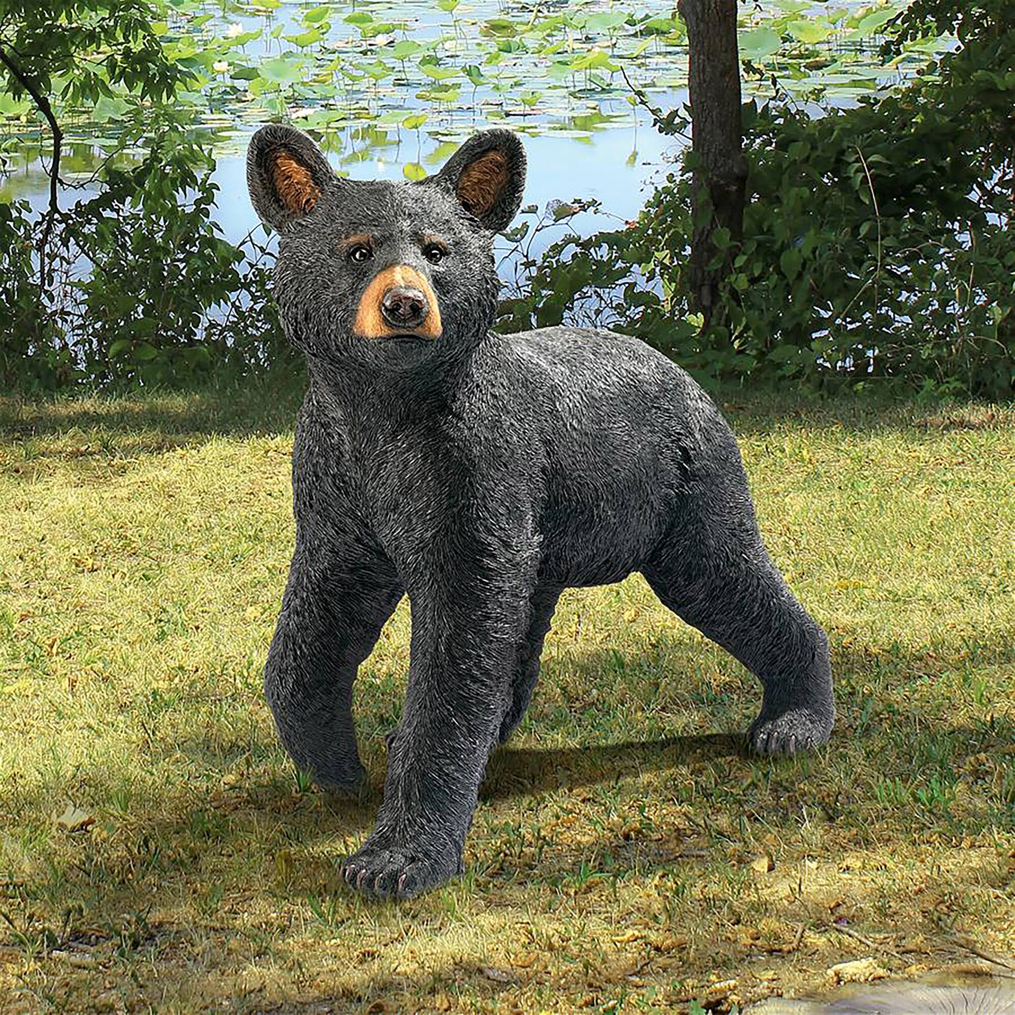 Design Toscano 20" Snooping Cub Black Bear Statue