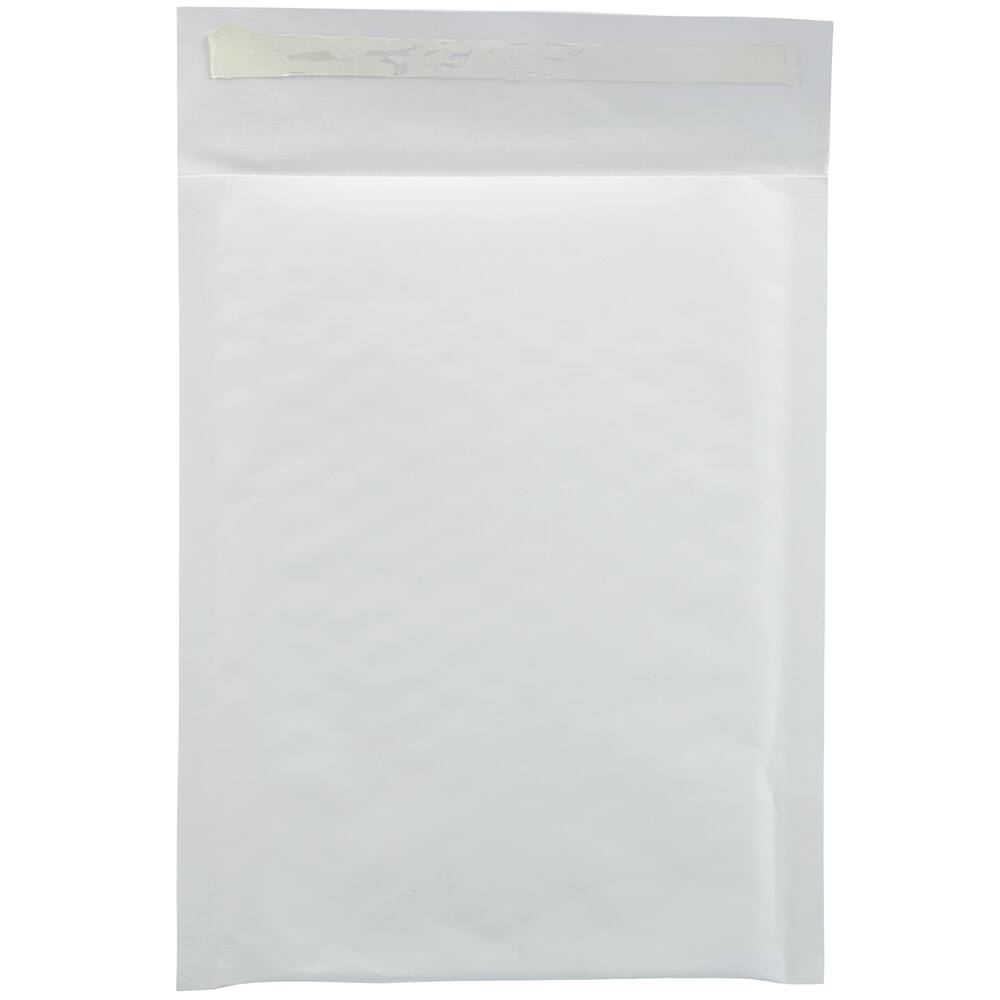 JAM Paper 6&#x22; x 8.5&#x22; White Kraft Bubble Lite Padded Mailers, 25ct.