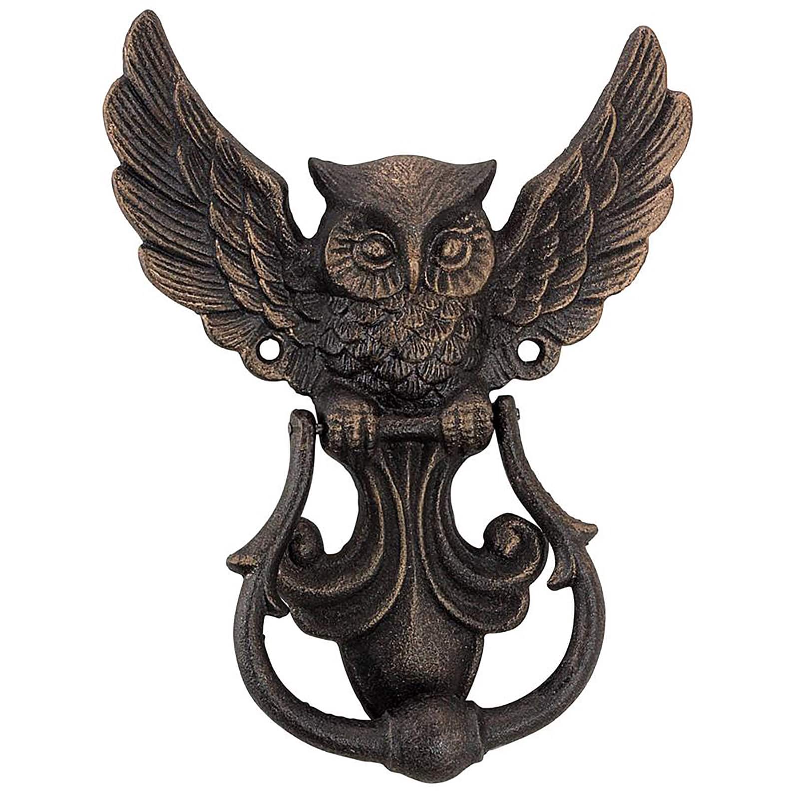 Design Toscano Mystical Spirit Owl Authentic Foundry Iron Door Knocker