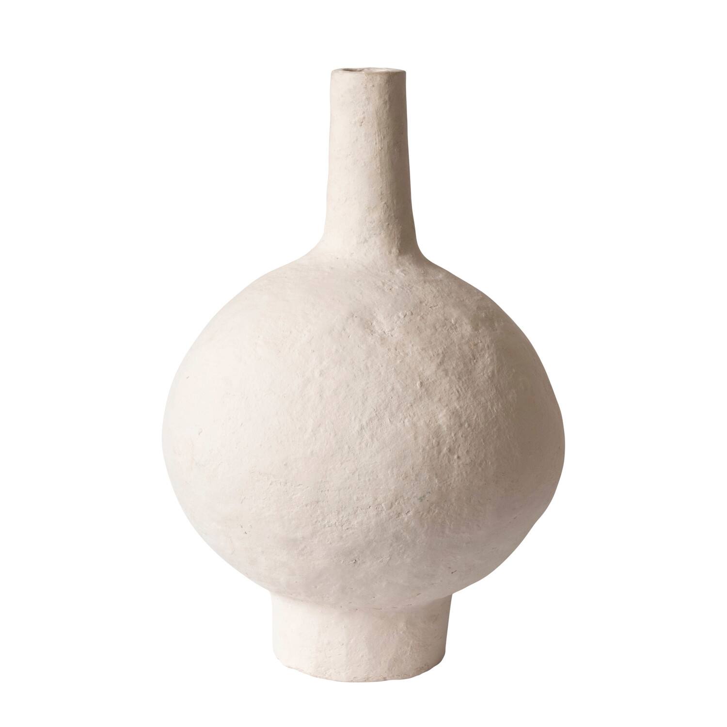 Hello Honey® 21" White Decorative Handmade Paper Mache Vase