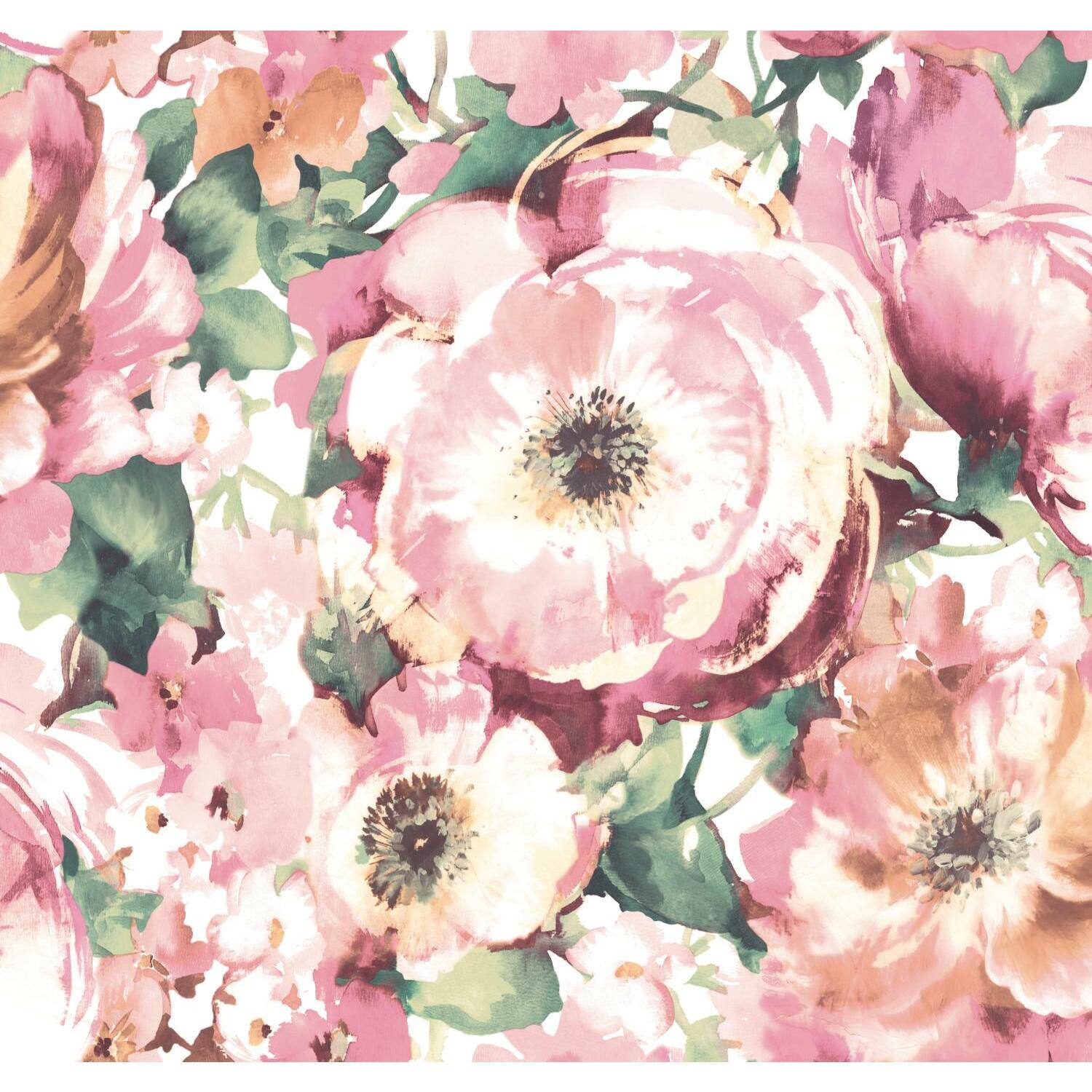 RoomMates Watercolor Floral Peel & Stick Wallpaper Michaels