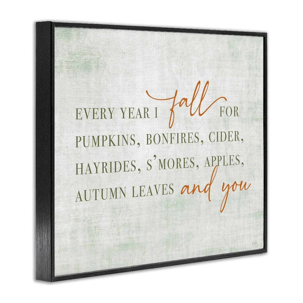 Stupell Industries Every Year Fall Phrase Framed Giclee Art
