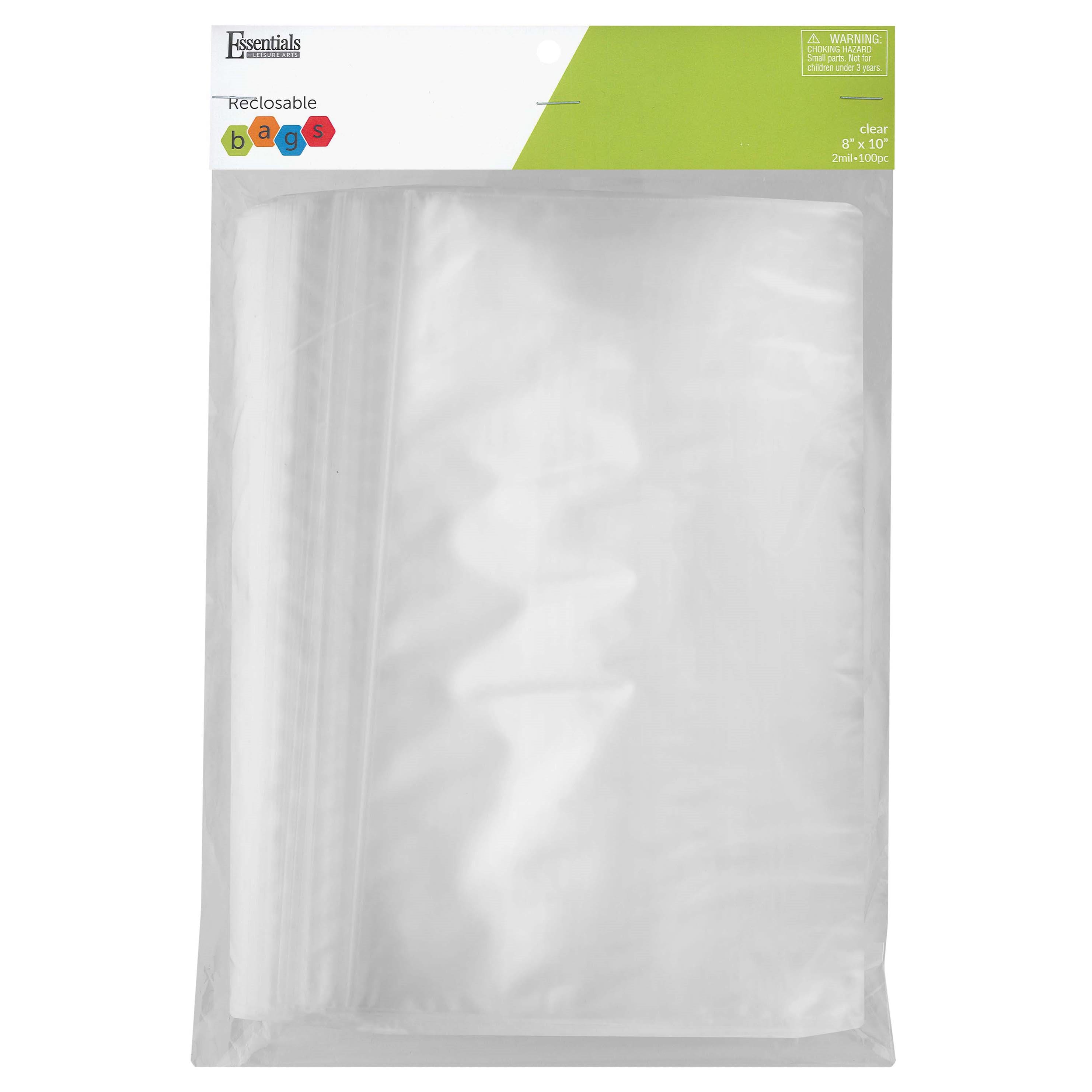 8 x 10, 2 Mil Clear Ziplock Bags