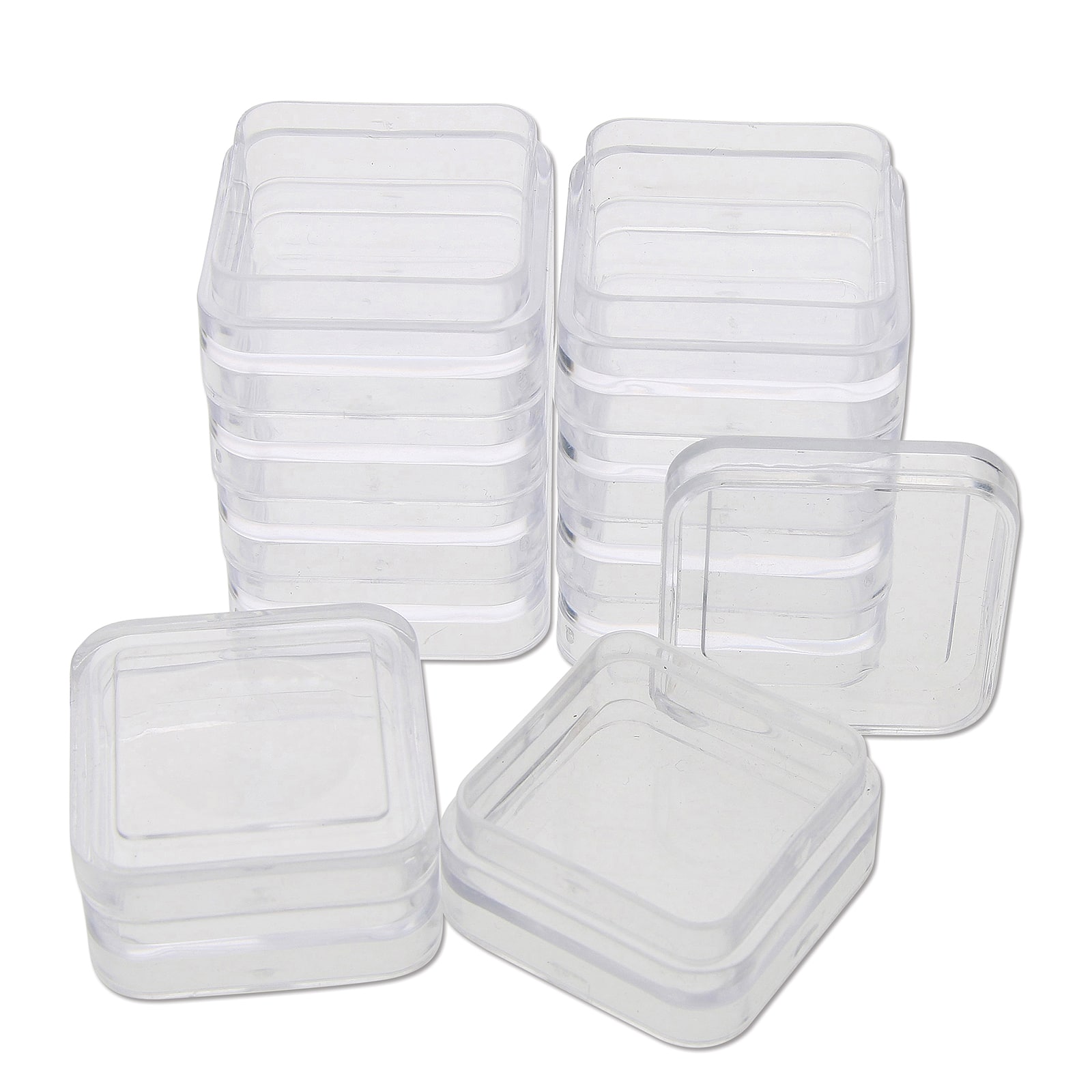 The Beadsmith&#xAE; Personality Case Square Stacker Jar Set