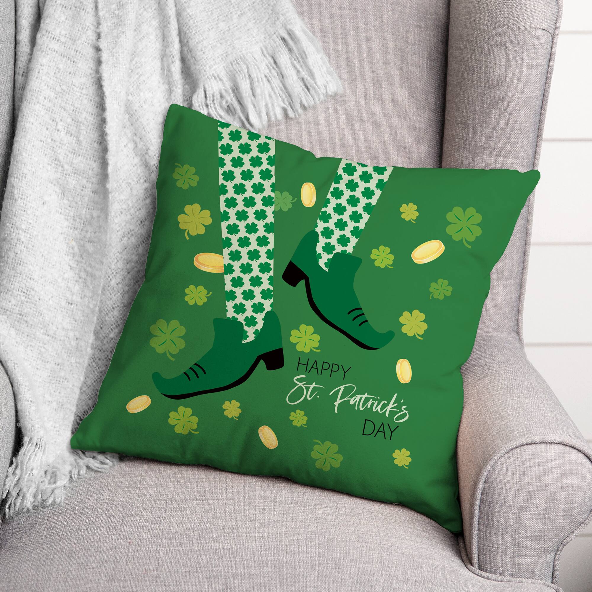 Leprechaun Dance Throw Pillow