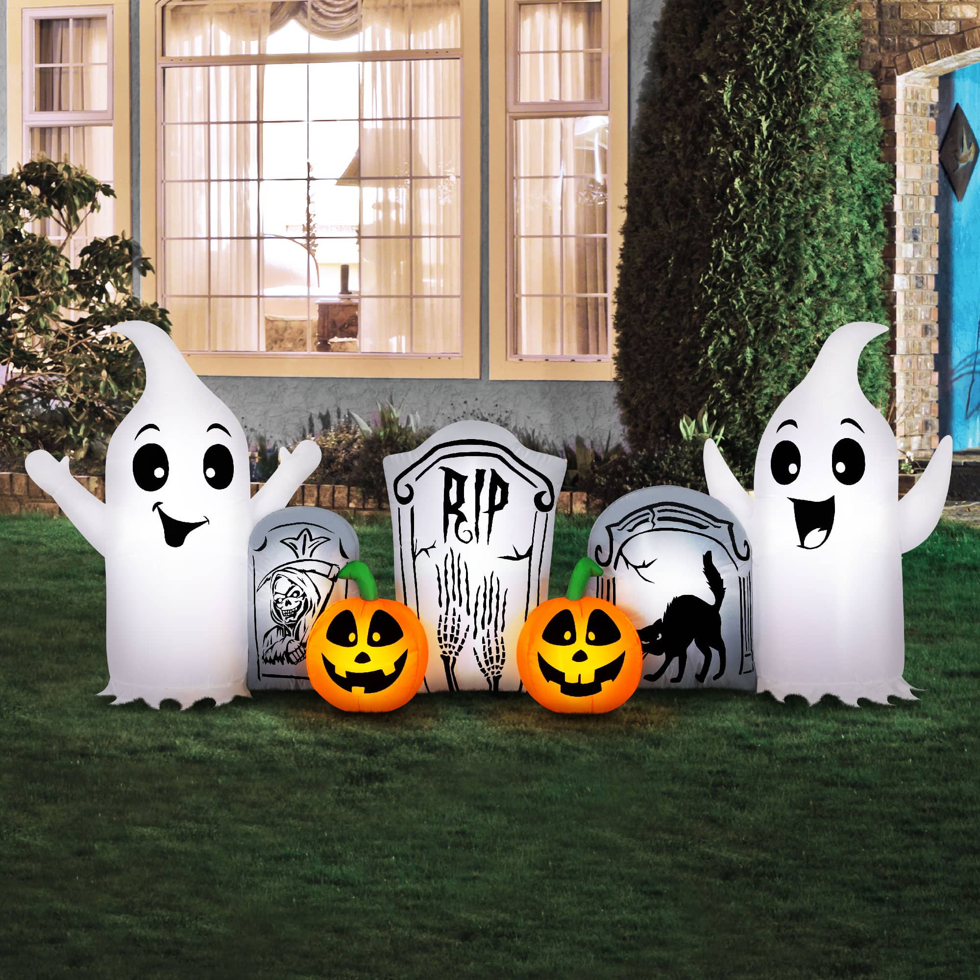 Occasions Airflowz 8ft. Inflatable Ghost & Tombstone Scene