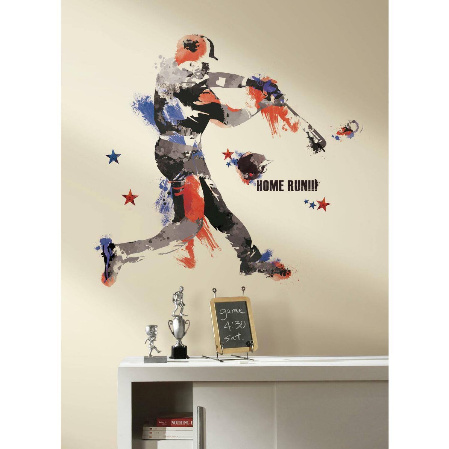RoomMates Baseball Champion Giant Peel & Stick Wall Decals