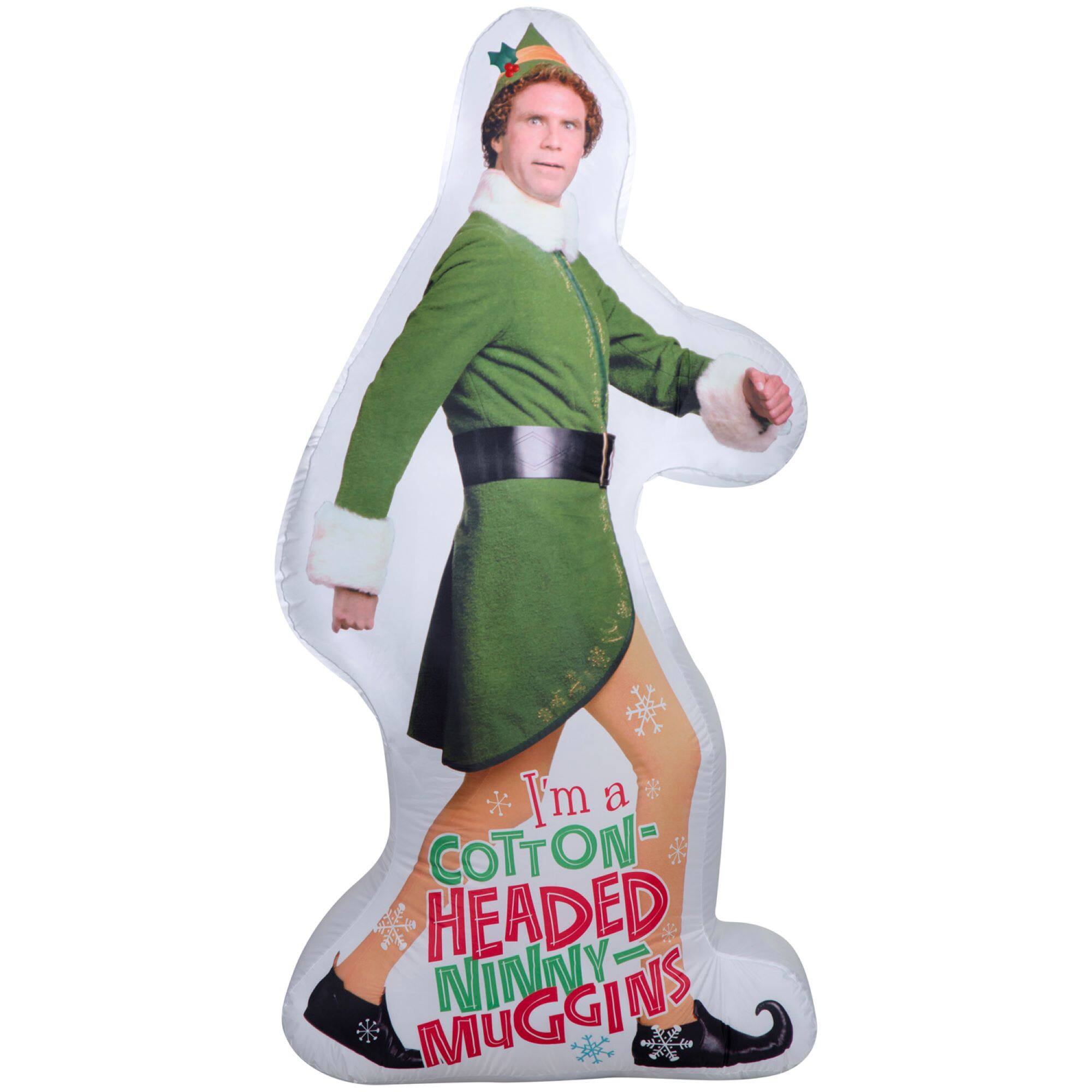 6ft. Airblown® Inflatable Photorealistic Christmas Buddy the Elf Strolling