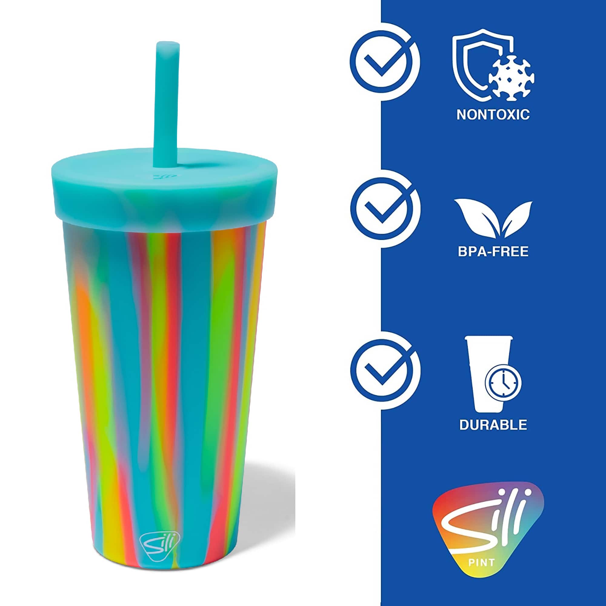 Silipint&#xAE; 22oz. Silicone Tumbler with Straw