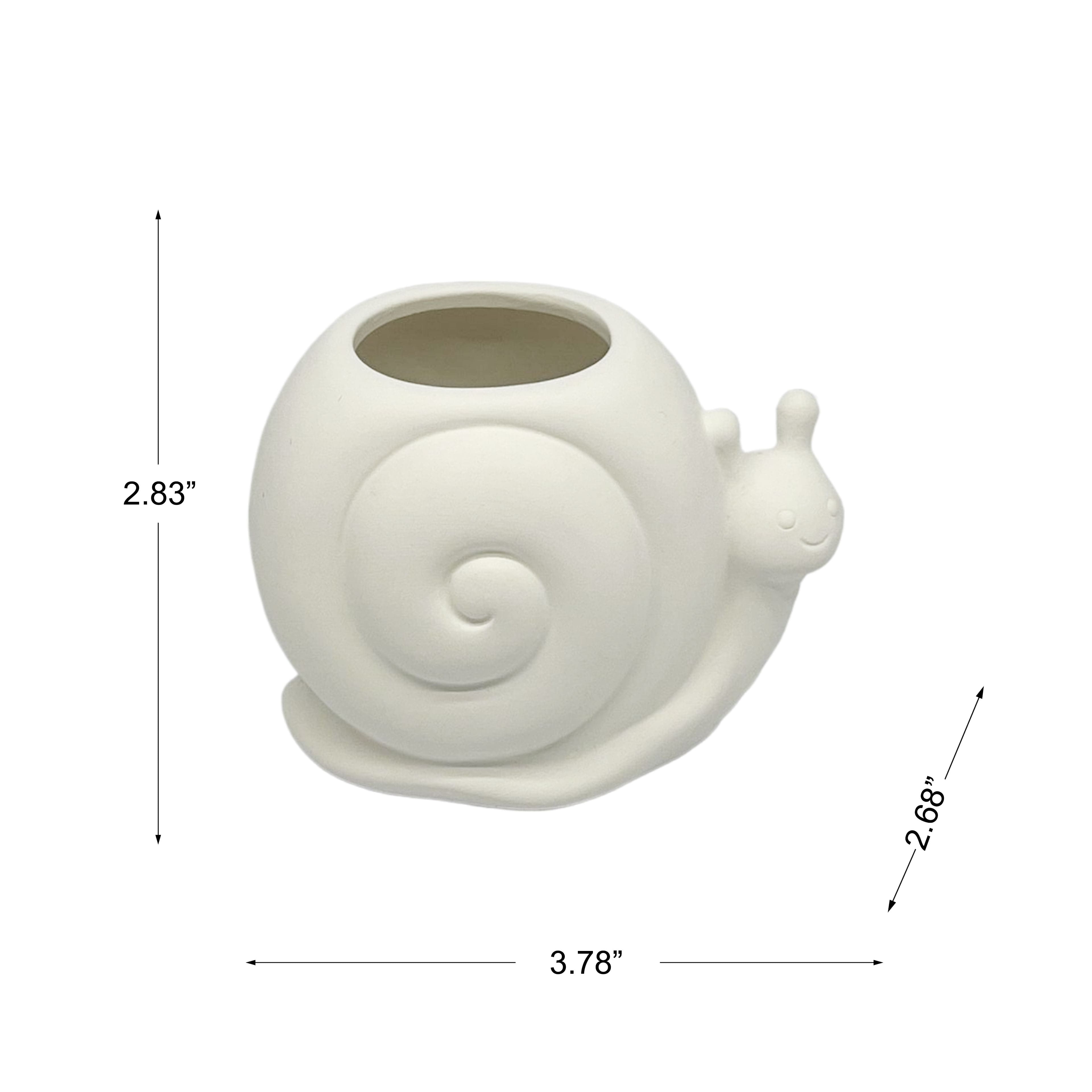 2.75&#x22; Snail Bud Vase DIY Ceramic D&#xE9;cor by Make Market&#xAE;
