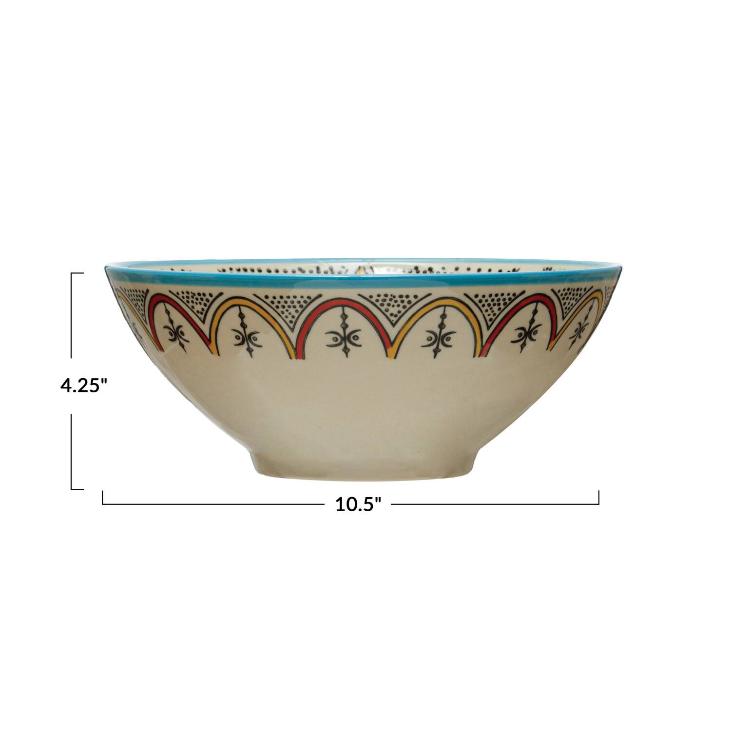 Hello Honey® Multicolor Hand Painted Stoneware Bowl