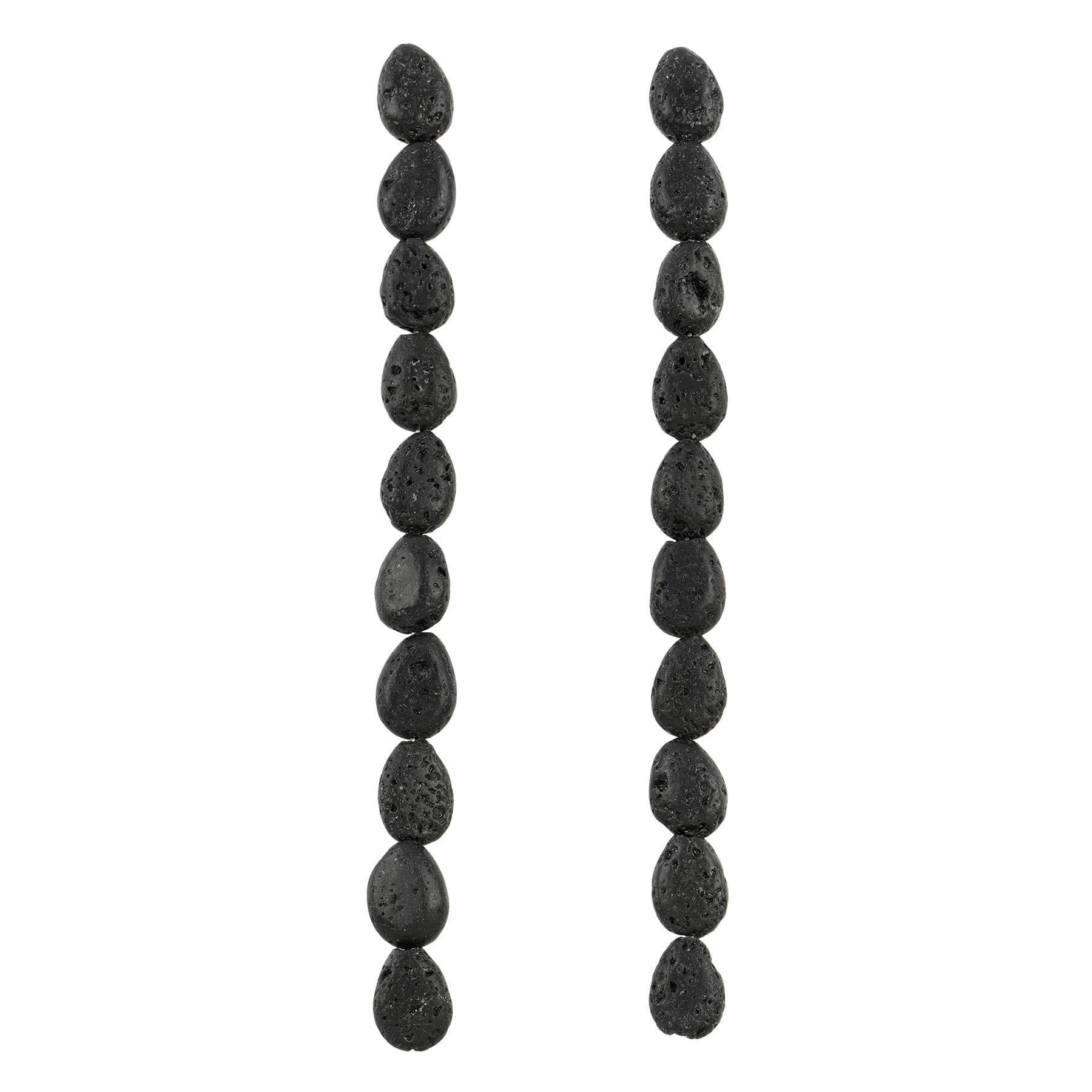 Black Lava Teardrop Beads, 13mm by Bead Landing&#x2122;