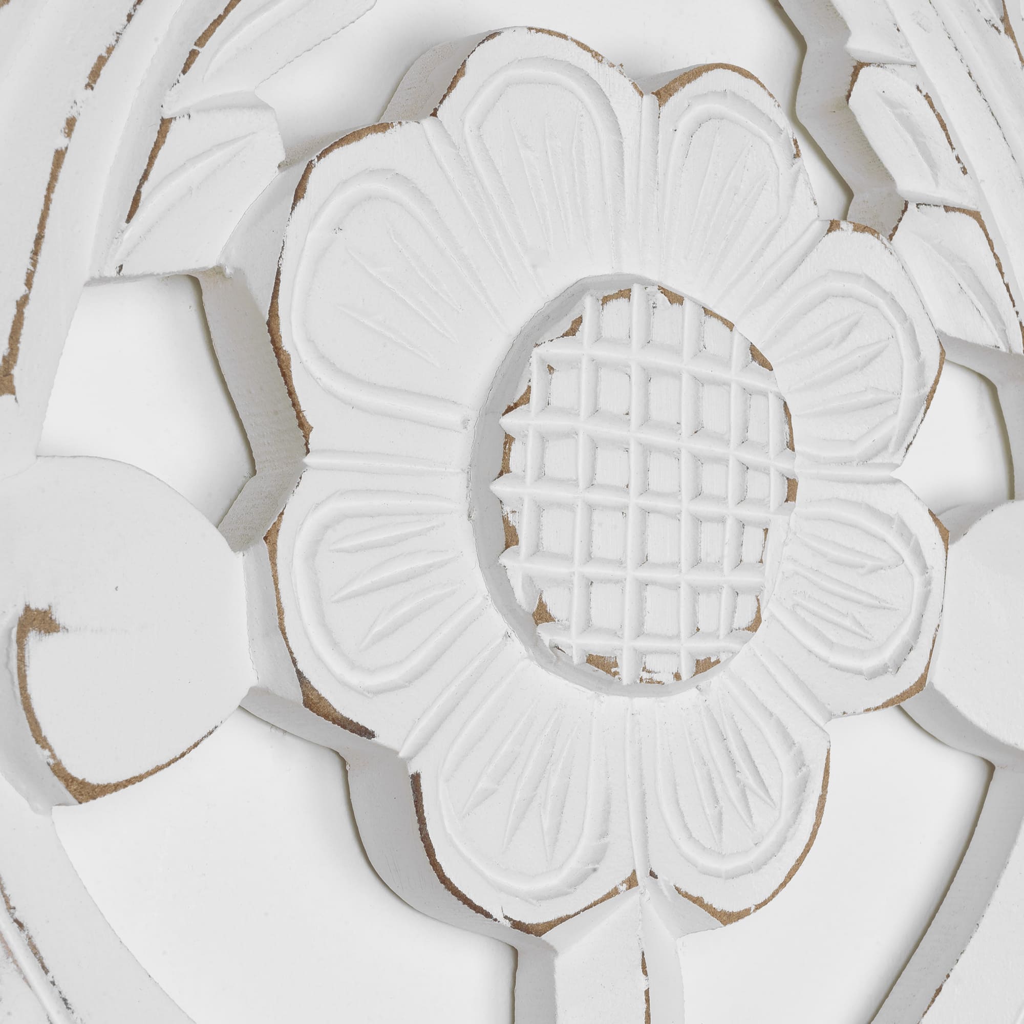 American Art D&#xE9;cor&#x2122; 48&#x22; Hand-Carved Floral Wood Panel Wall Art D&#xE9;cor