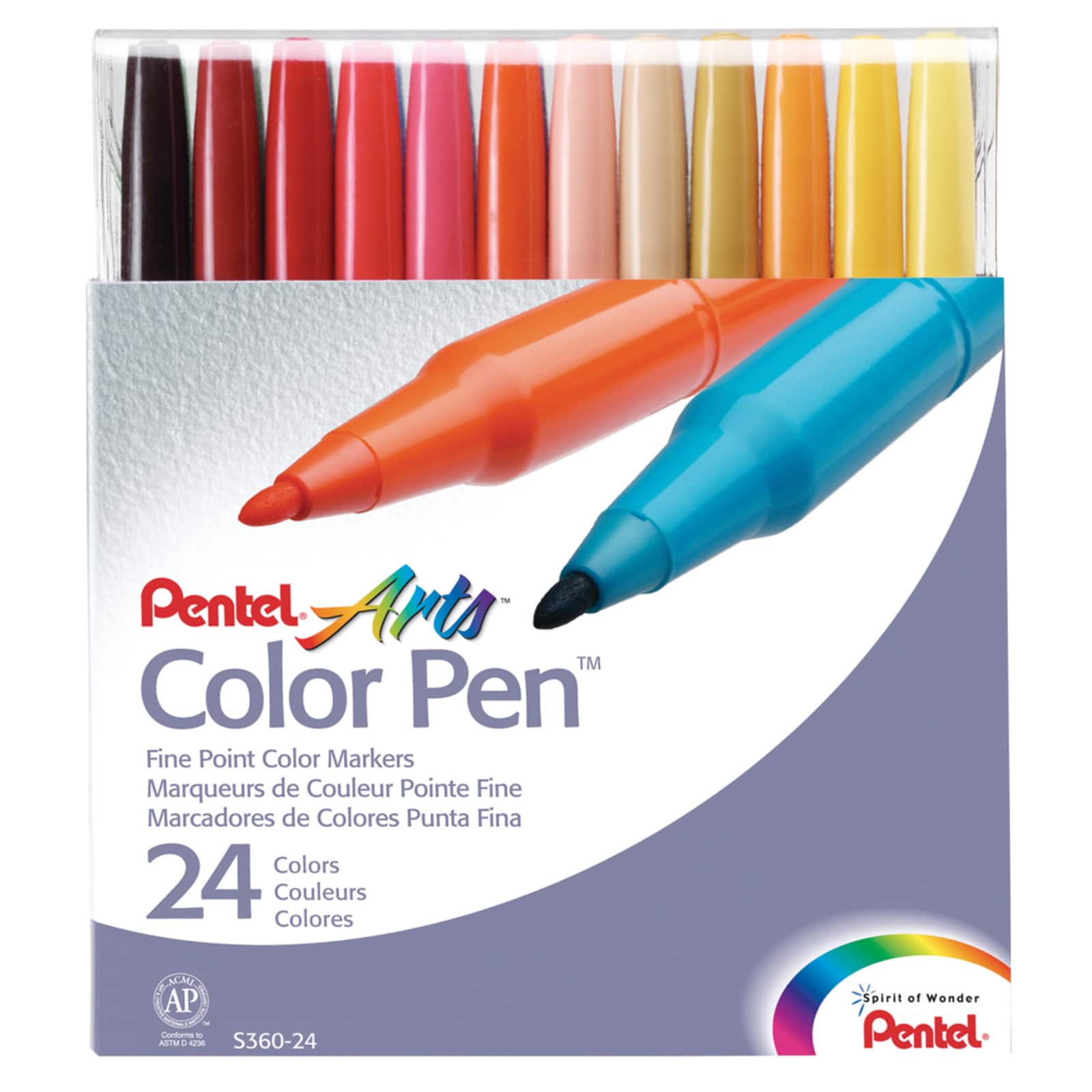 Pentel® Arts™ Color Pen™ Fine Point Marker 24 Color Set Michaels