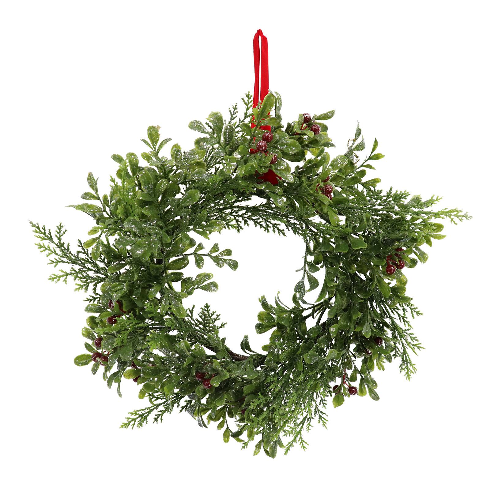 12&#x22; Mini Icy Mistletoe Wreath by Ashland&#xAE;