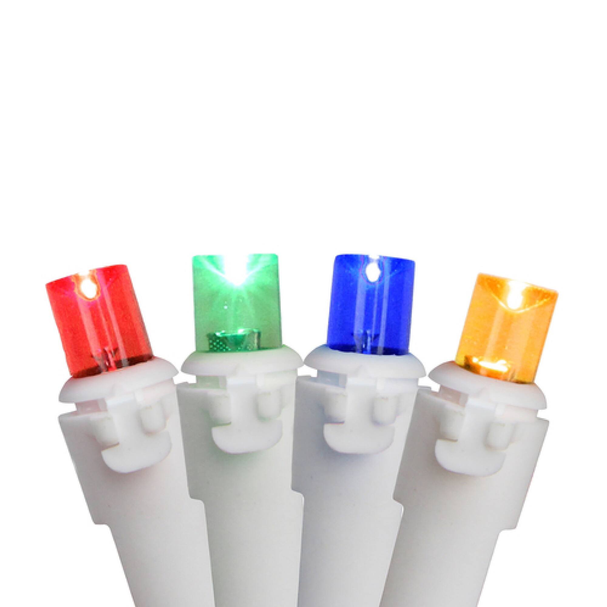 100ct. LED Wide Angle Icicle Christmas Lights With White Wire