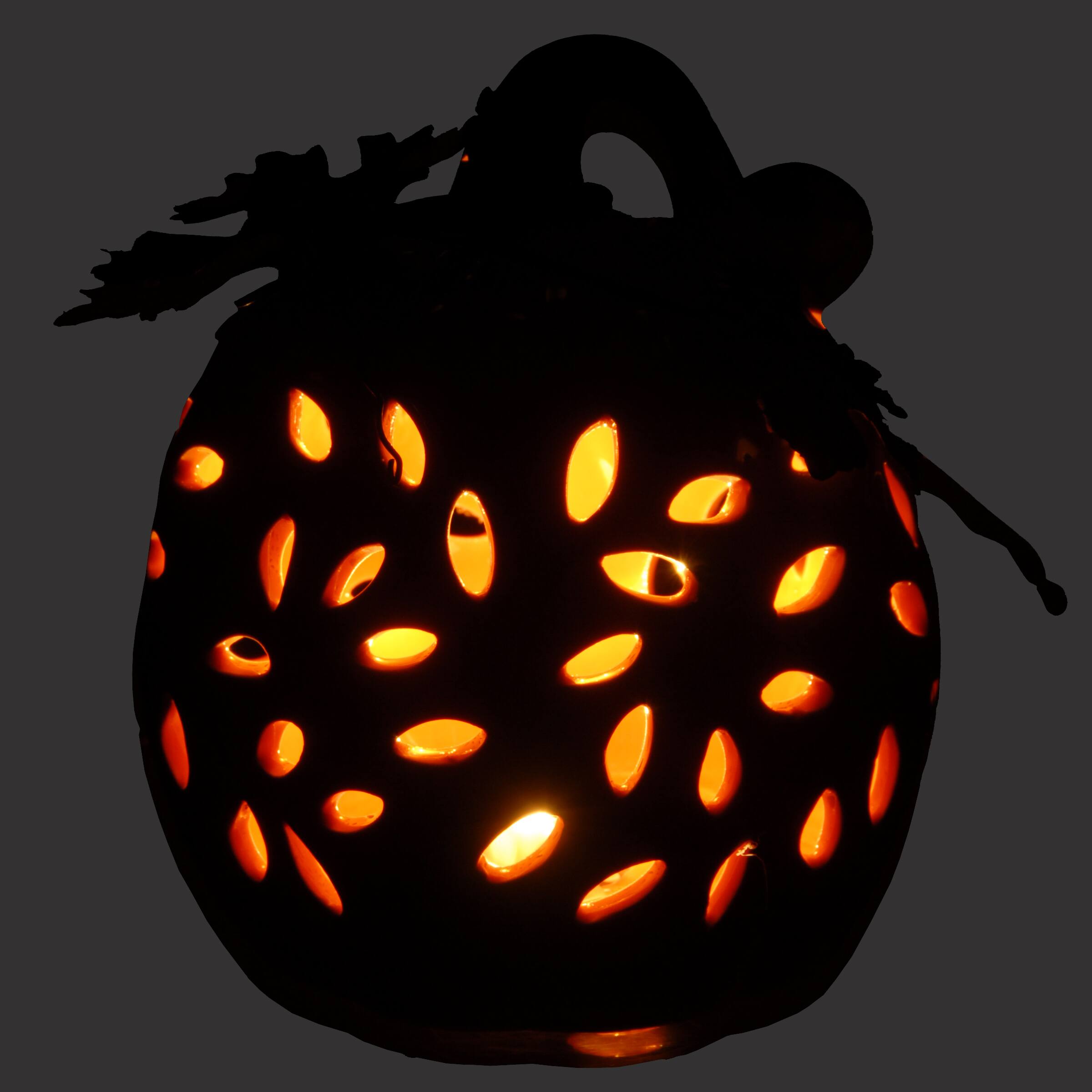 6&#x22; Ceramic Pumpkin LED Decoration