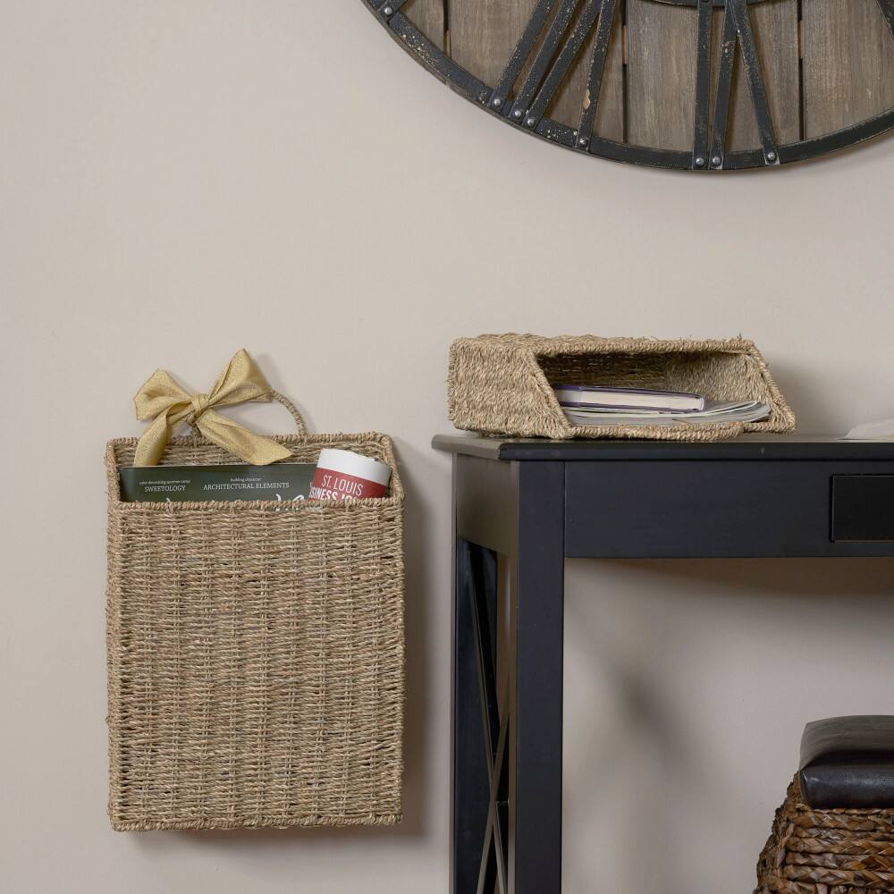 Household Essentials Rectangular Wicker Hanging Baskets