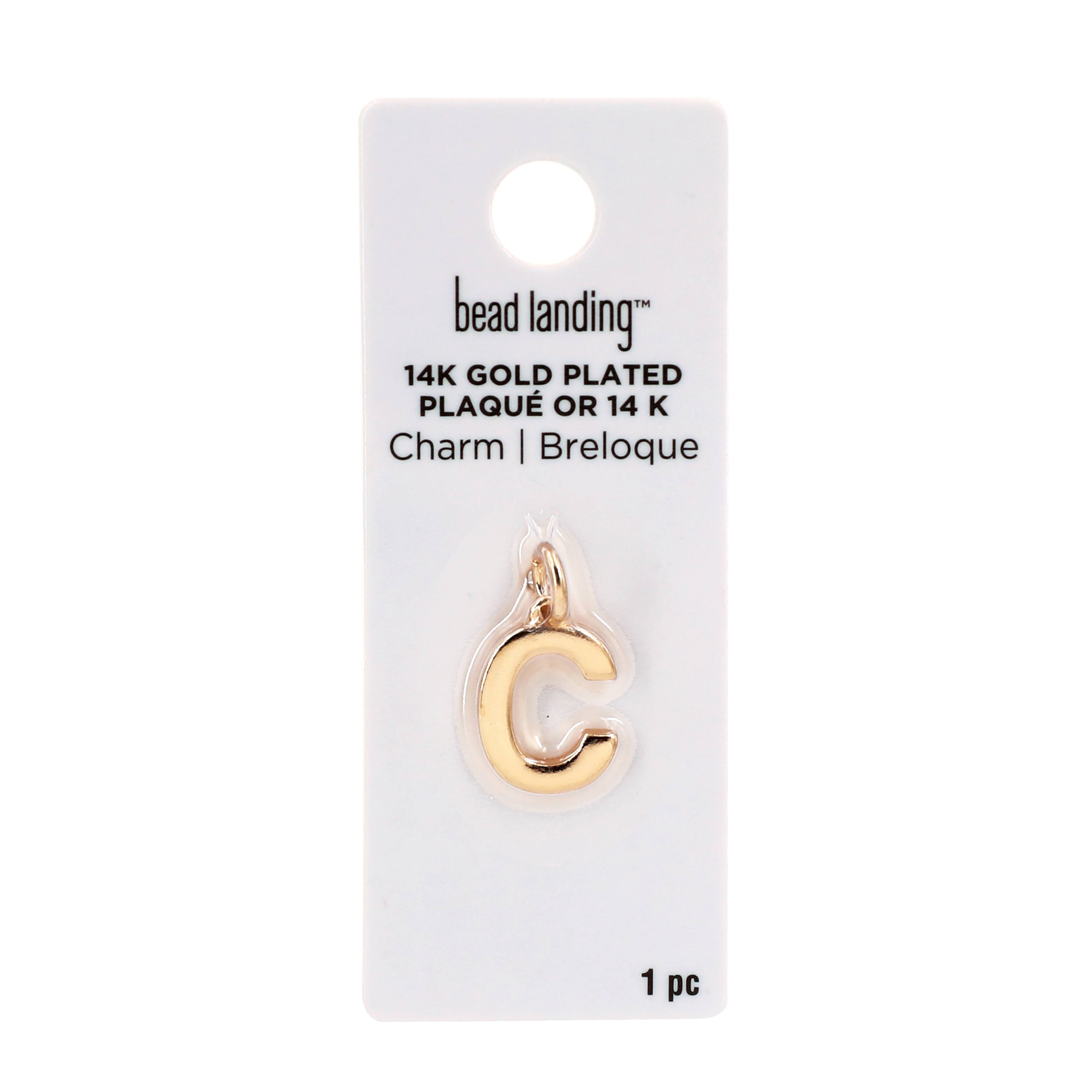 14K Gold Plated Letter Charm by Bead Landing&#x2122;