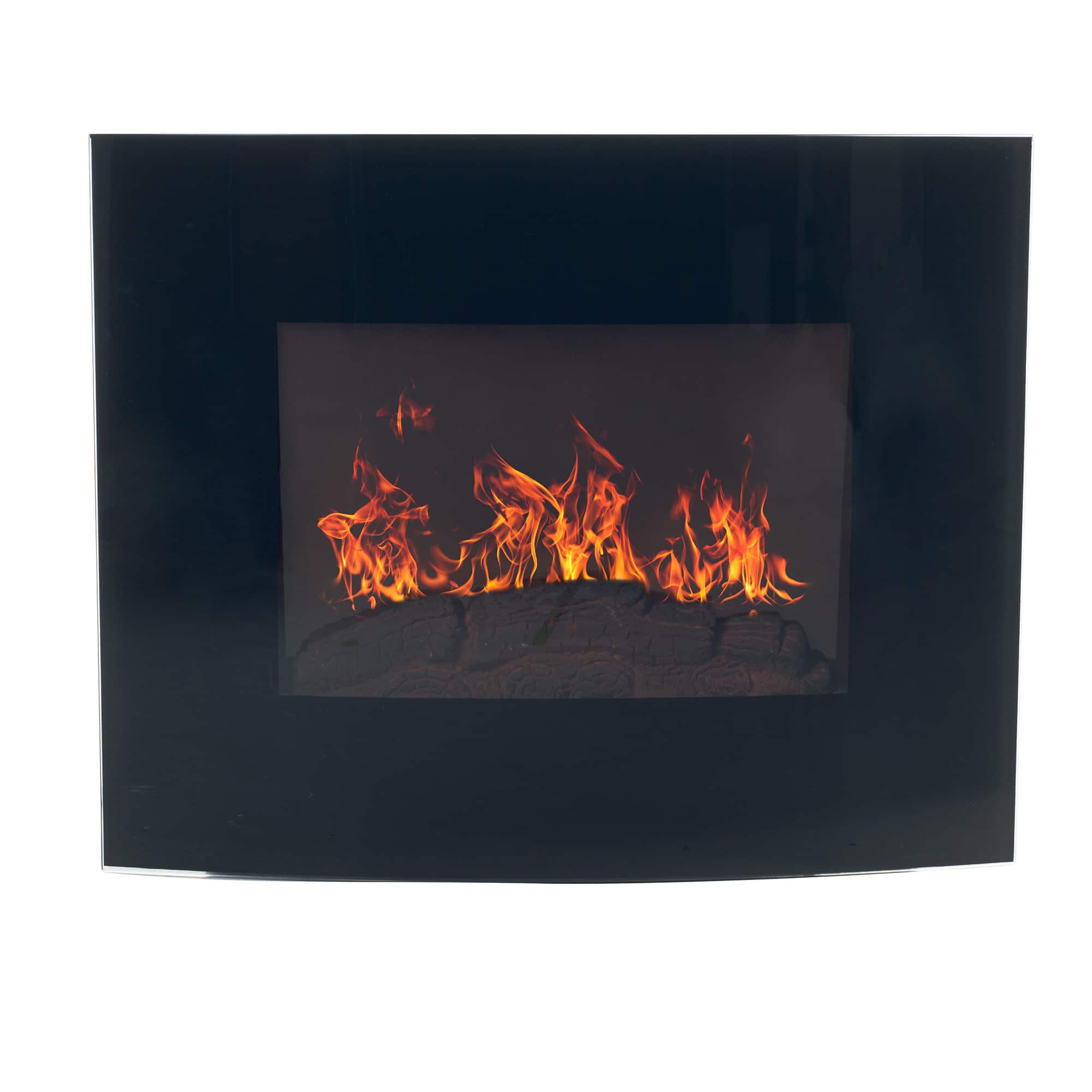 Hastings Home 25.5&#x22; Black Curved Electric Fireplace