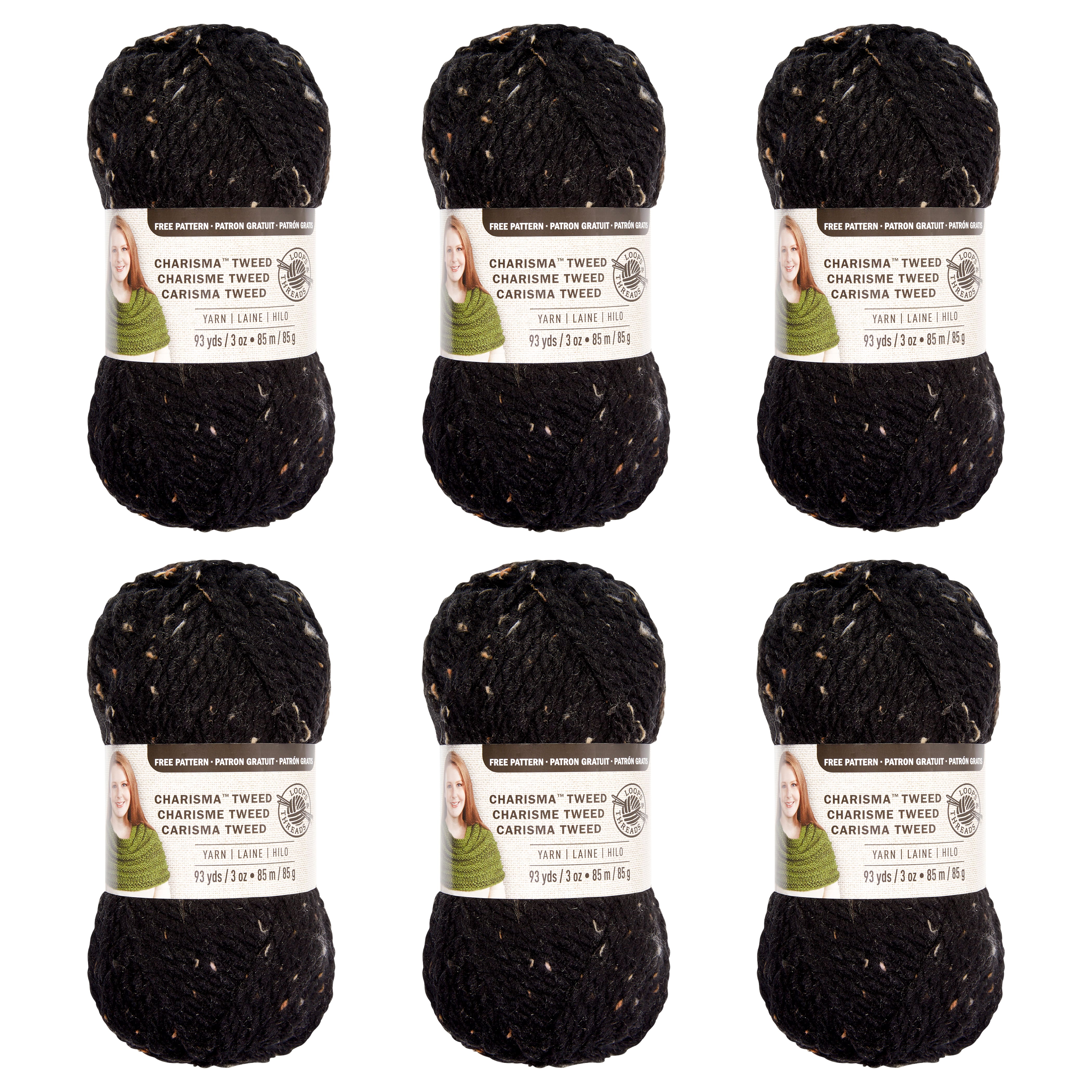 6 Pack: Charisma&#x2122; Tweed Yarn by Loops &#x26; Threads&#xAE;